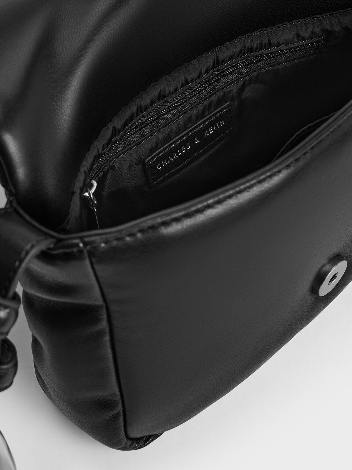 Charles and keith 2025 black shoulder bag