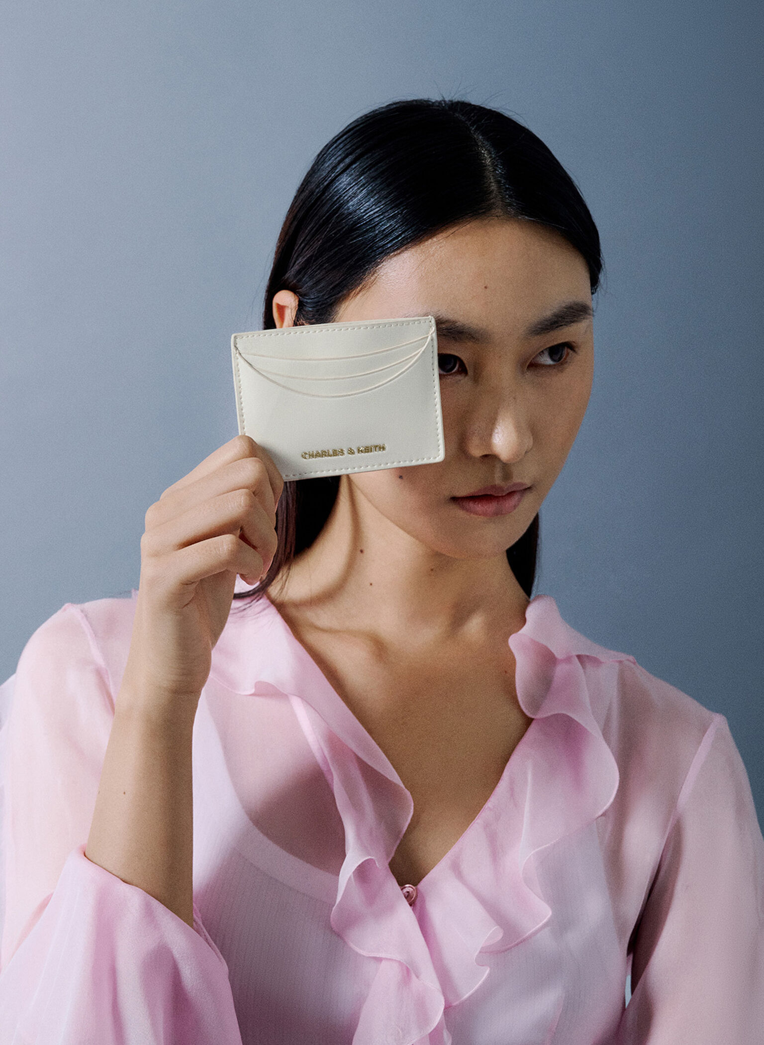 Sigrid Card Holder, Cream, hi-res