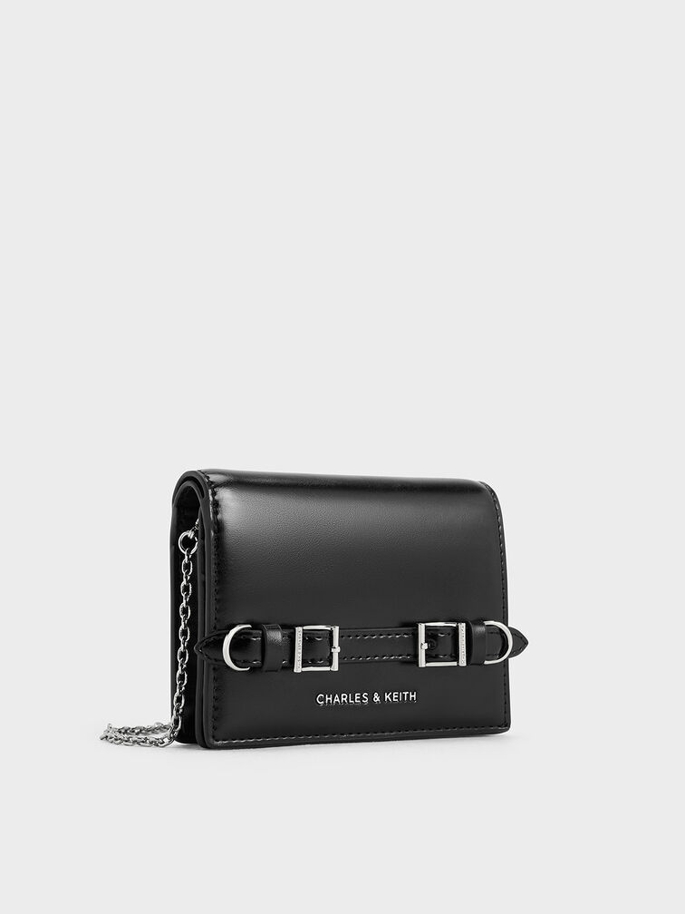 Sloane Chain-Handle Wallet, Noir, hi-res