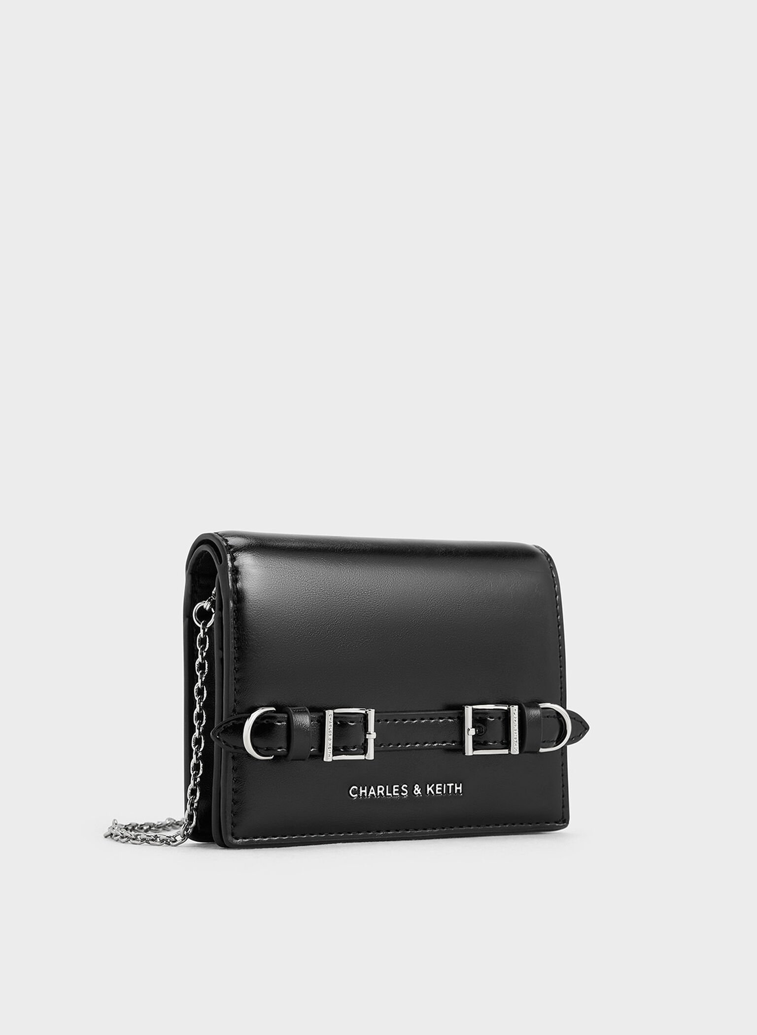 Sloane Chain-Handle Wallet, Noir, hi-res