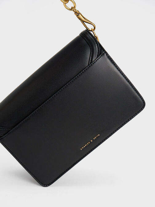Joelle Envelope Shoulder Bag, Black, hi-res