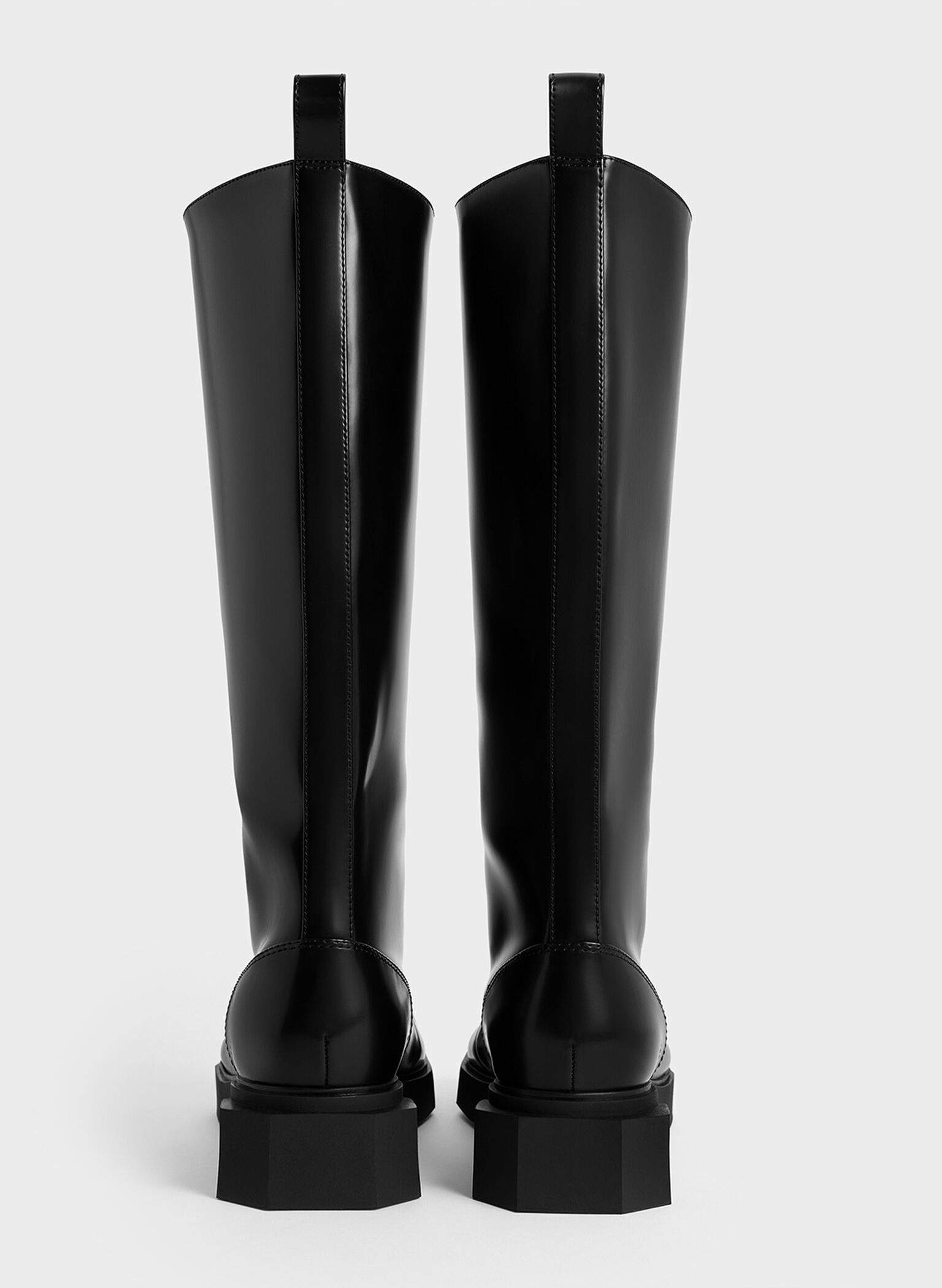 Lorde Square-Toe Knee-High Boots, Black Box, hi-res