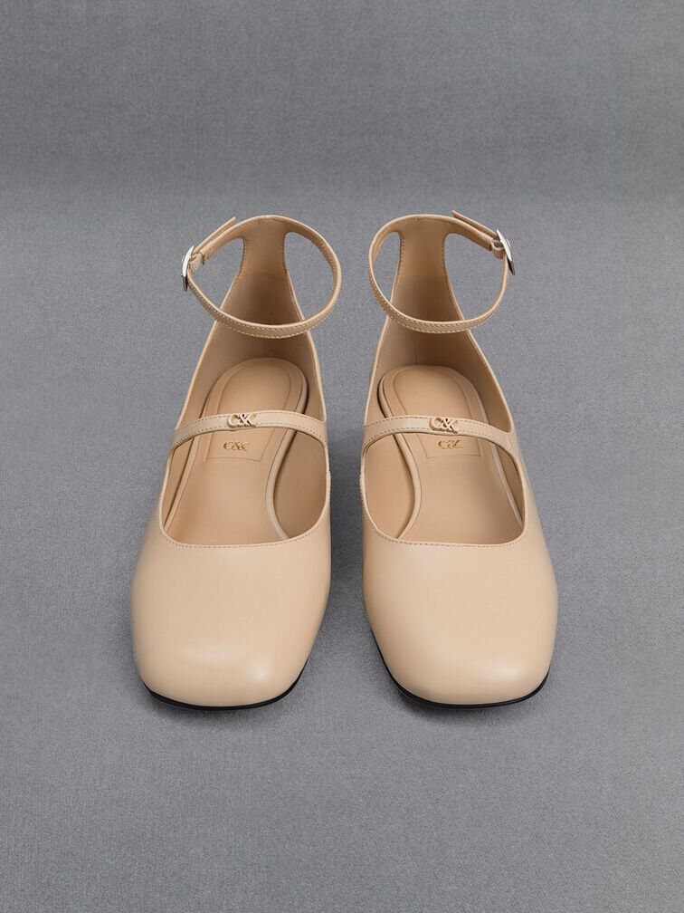 Beige mary jane heels online