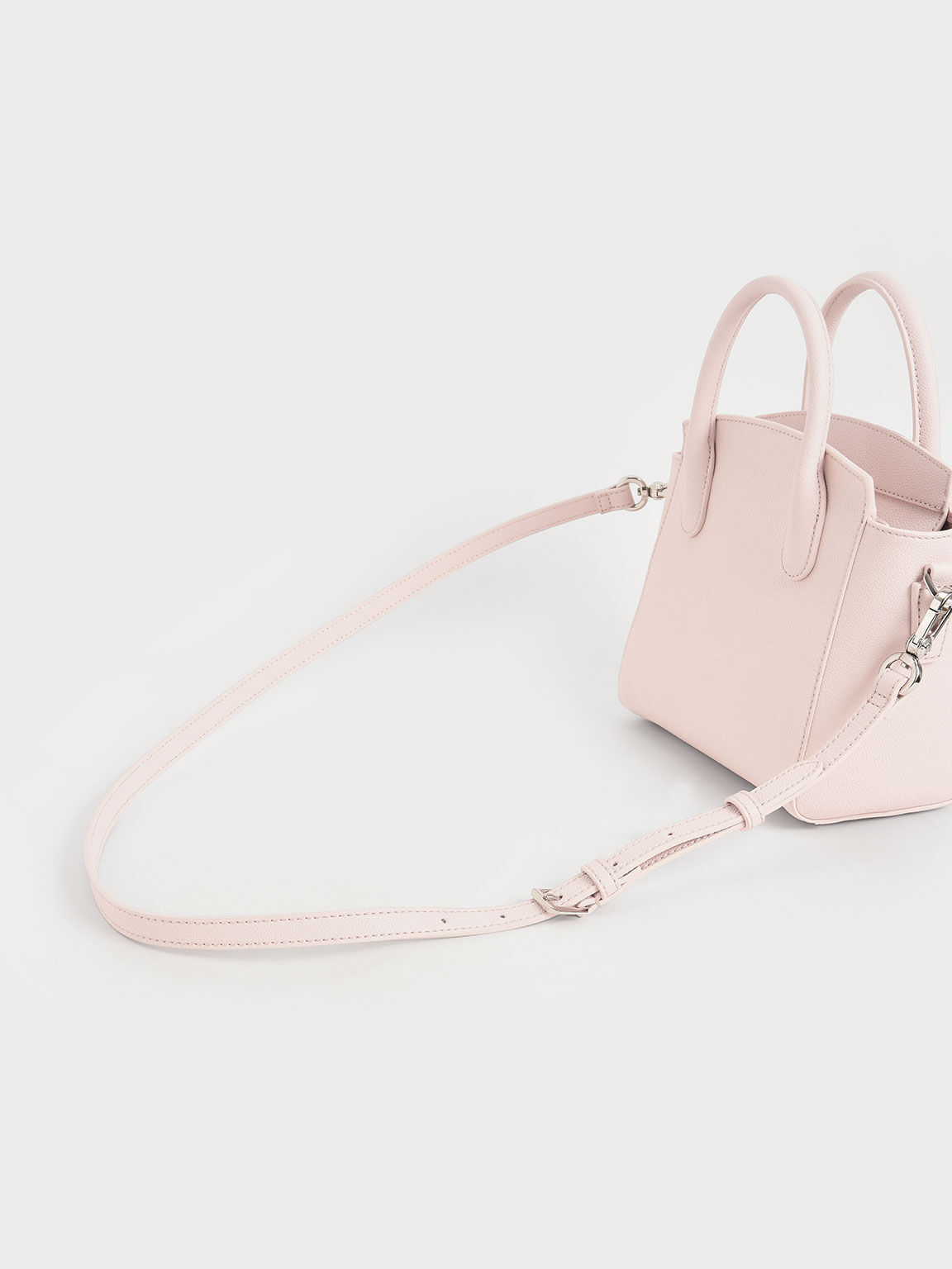 Charles and keith outlet light pink bag
