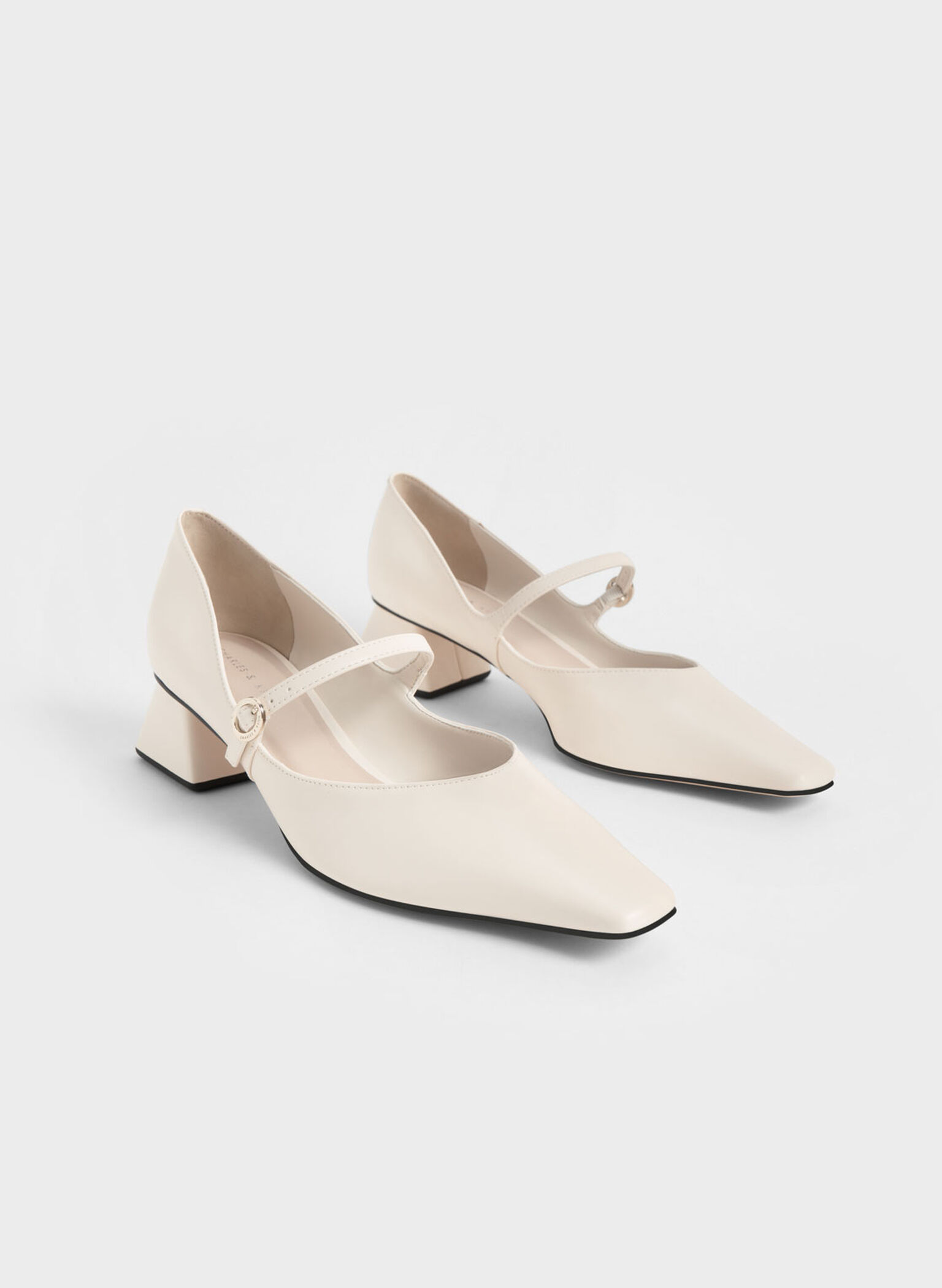 Roxane Square-Toe Mary Janes, Chalk, hi-res
