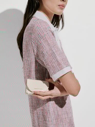 Enola Front Flap Wallet, Cream, hi-res