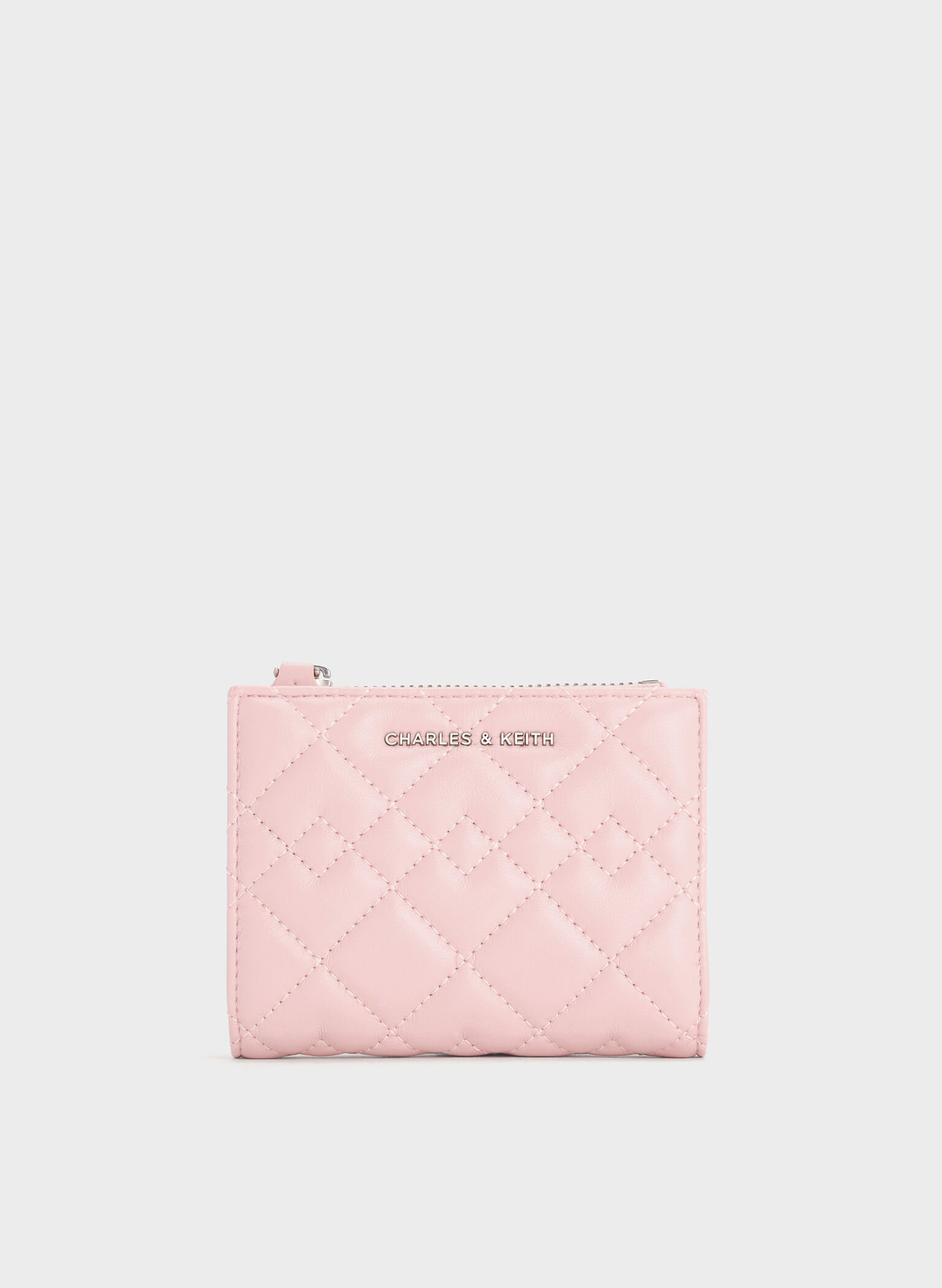 Duo Quilted Small Wallet, Cotton Candy Pink, hi-res
