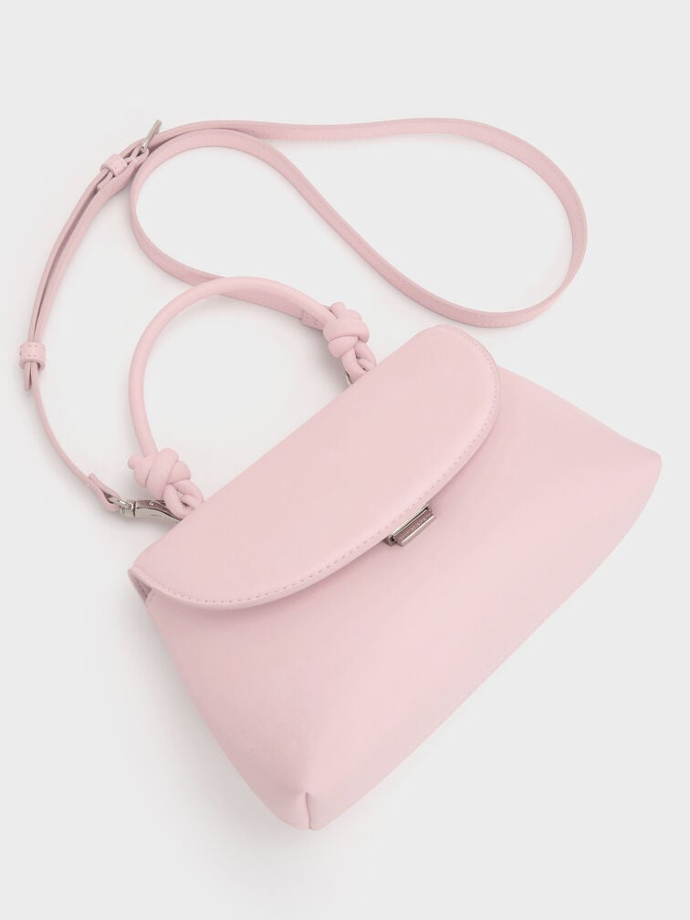 Sammie Knotted-Handle Two-Way Backpack, Cotton Candy Pink, hi-res