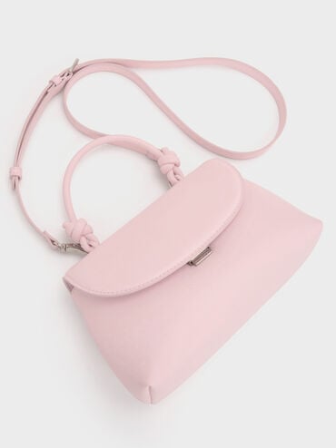 Sammie Knotted-Handle Two-Way Backpack, Cotton Candy Pink, hi-res