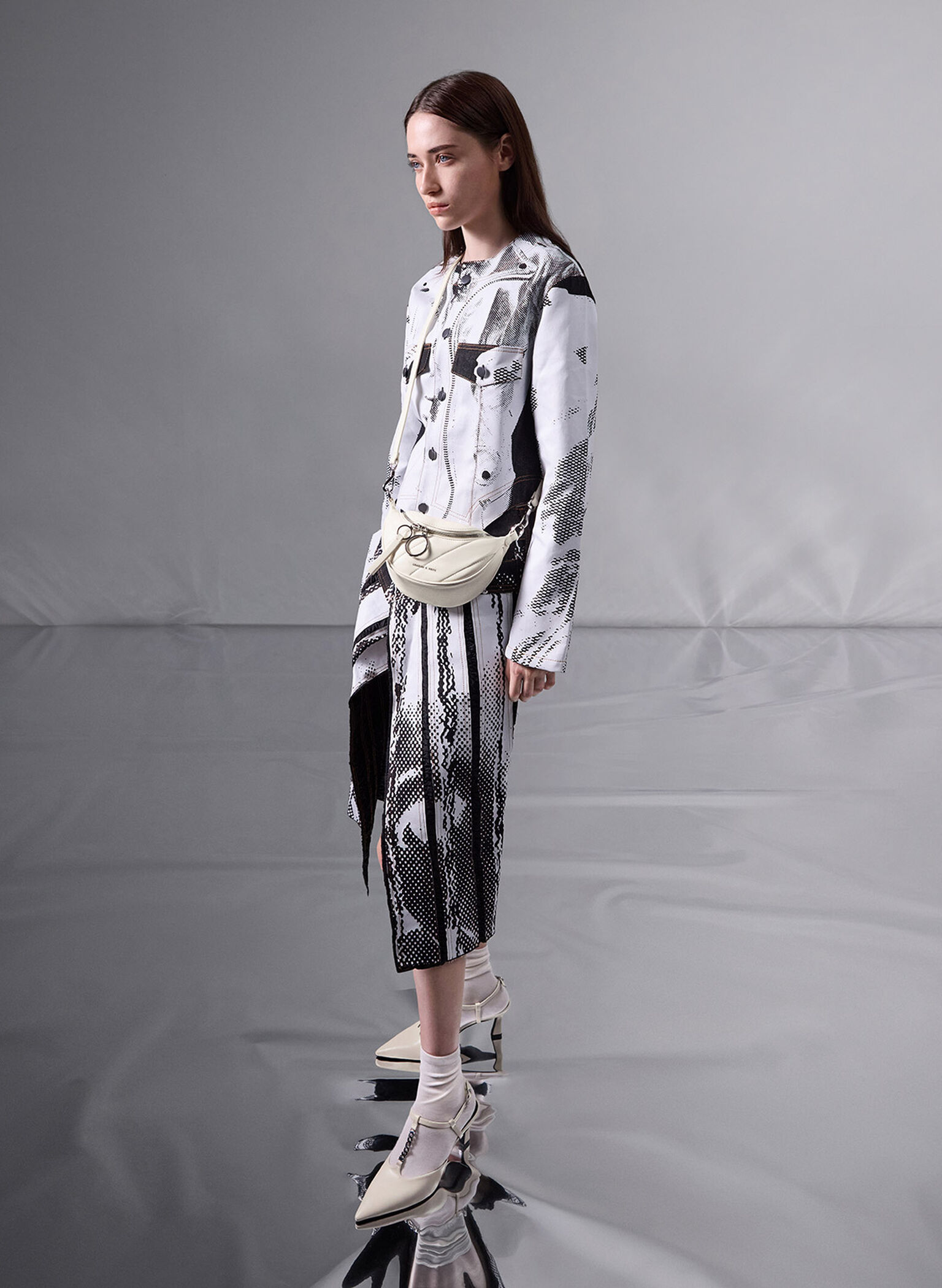 Philomena Half-Moon Crossbody Bag, Cream, hi-res