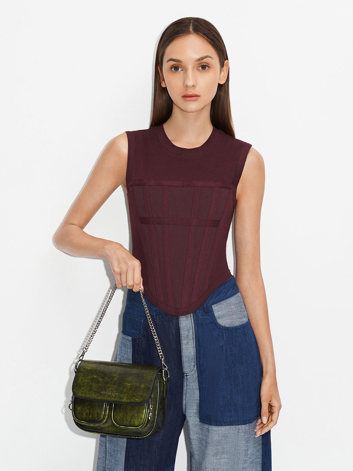 Charles & keith front flap crossbody bag clearance