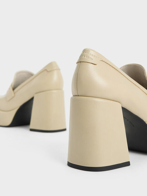 Monique Platform Loafer Pumps, Chalk, hi-res