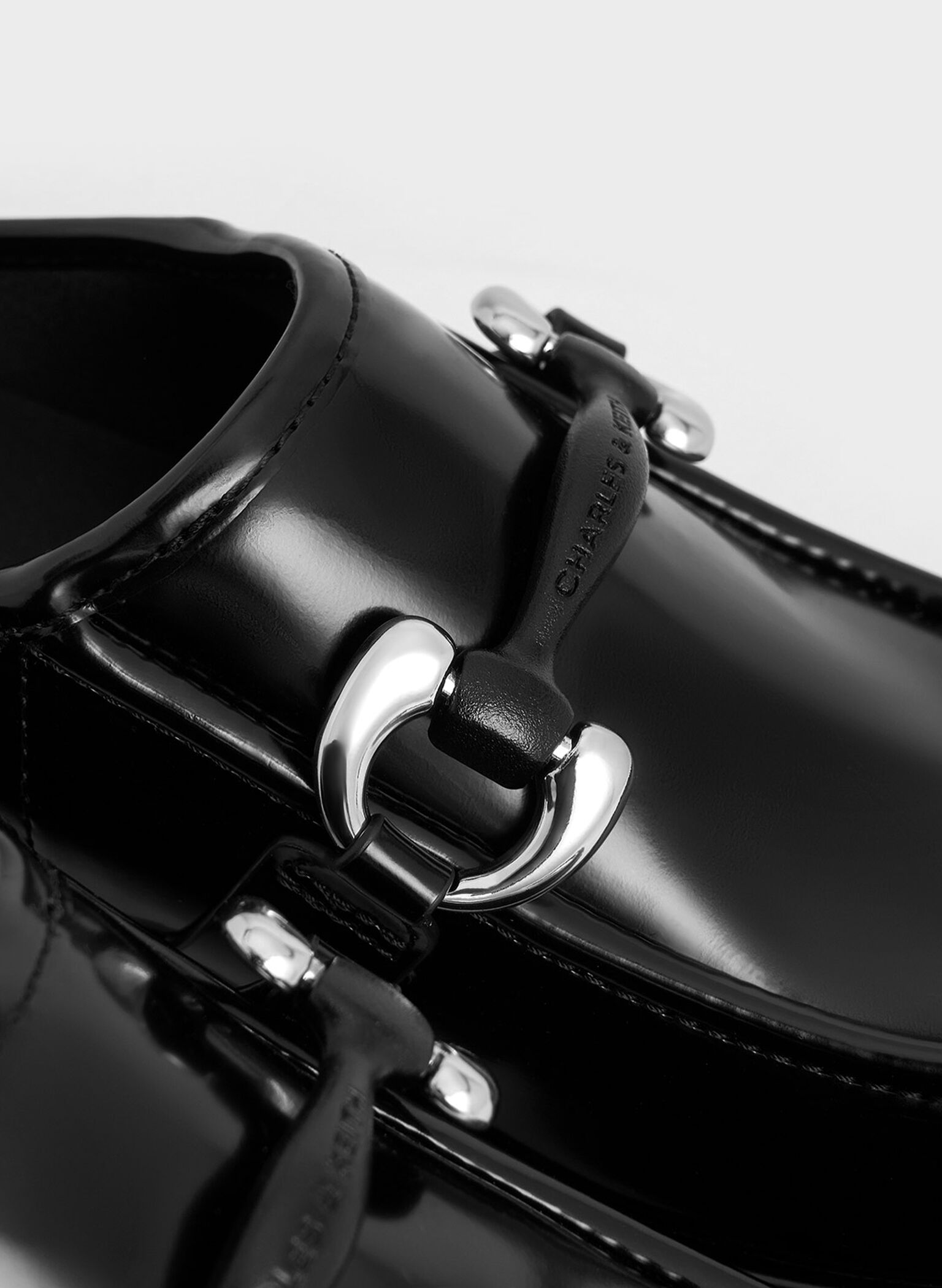 Metallic Accent Platform Mules, Black Box, hi-res