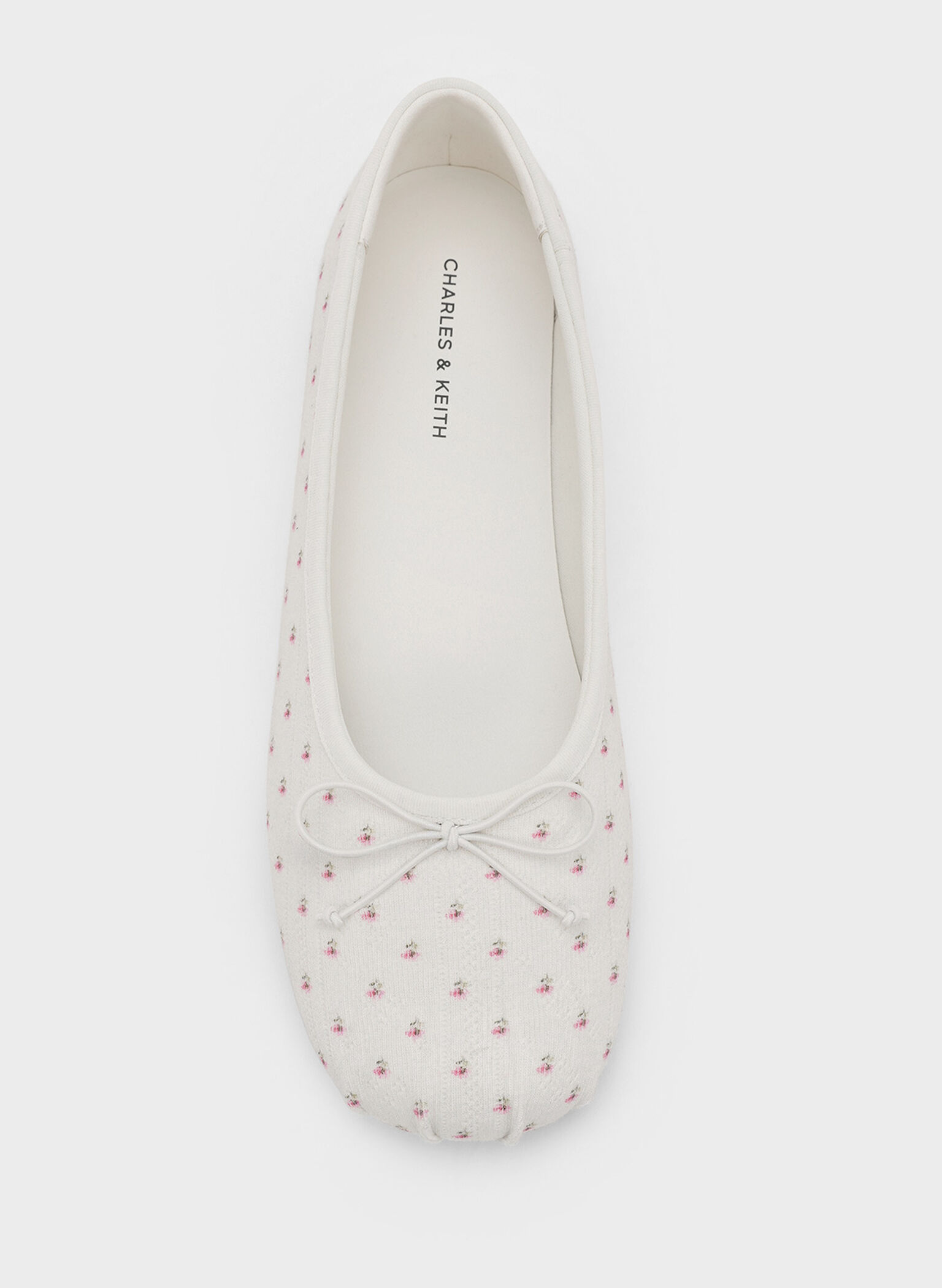 Floral-Print Bow Ballet Flats, Multi, hi-res