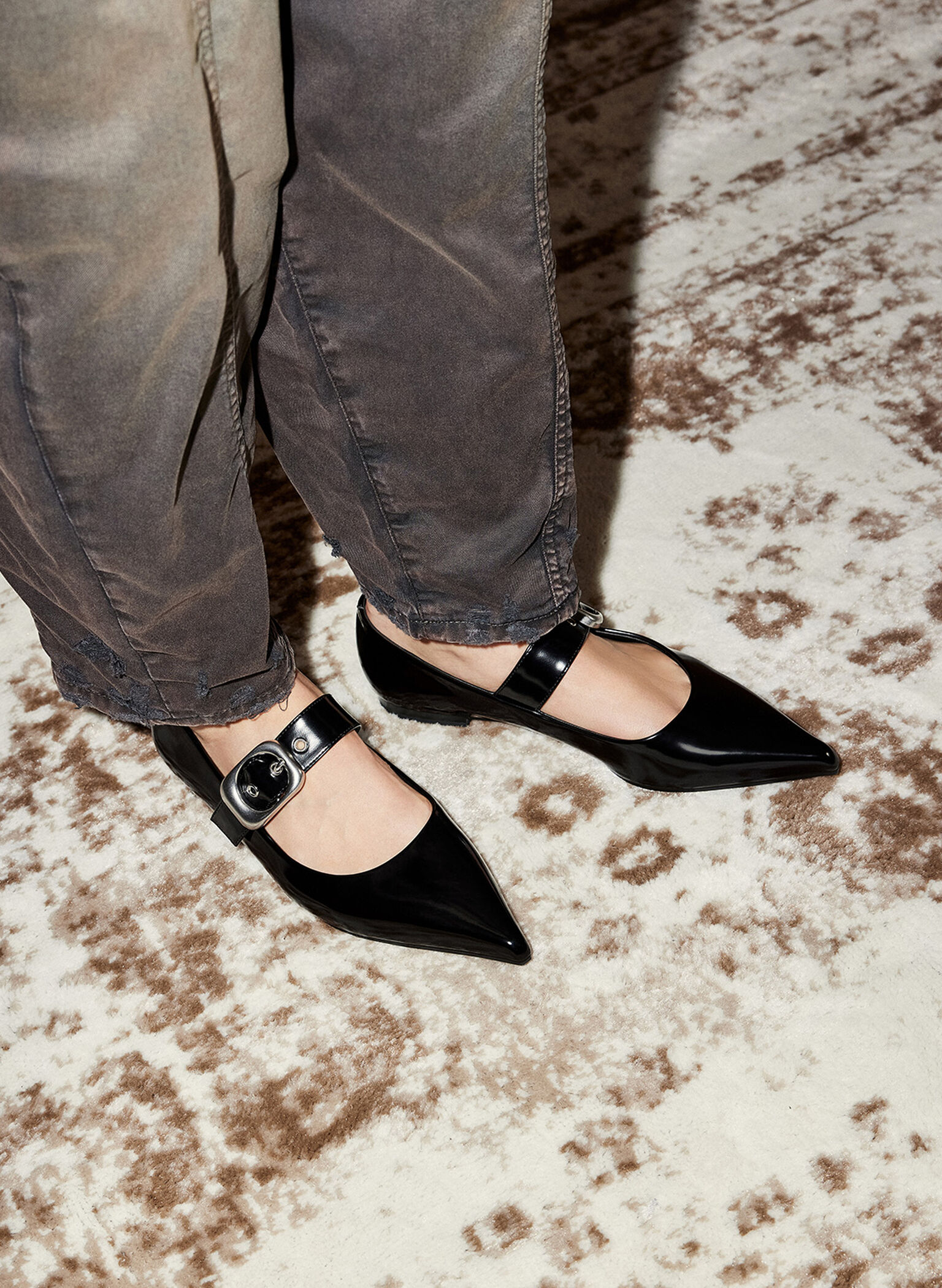 Masei Grommet-Strap Mary Janes, Black Box, hi-res