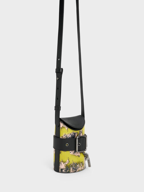 Jules Leather Belted Bucket Bag, Multi, hi-res