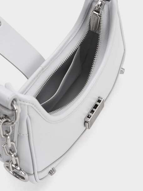 Winslet Belted Hobo Bag, Light Grey, hi-res