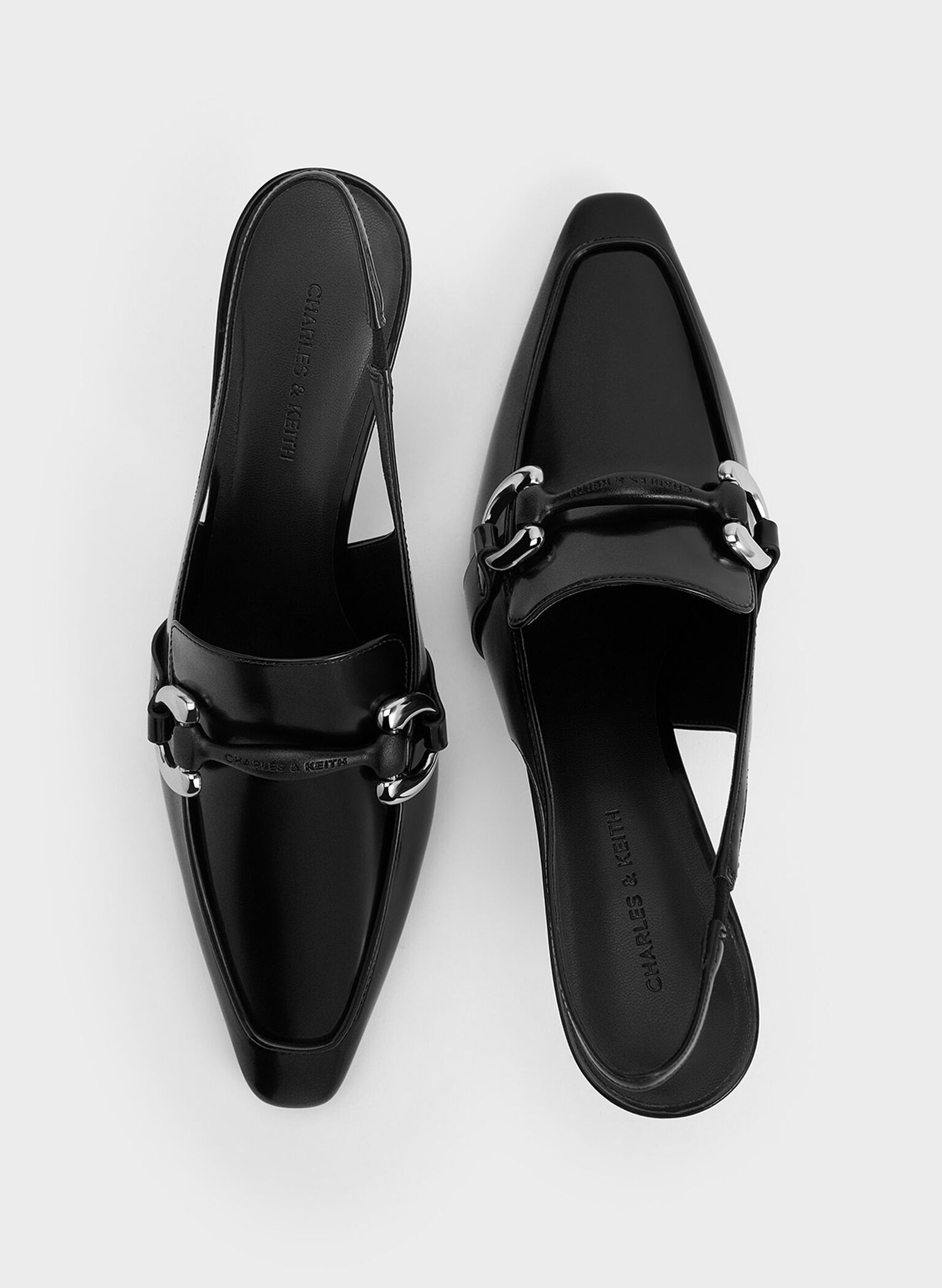 Catelaya Metallic Accent Slingback Pumps, Black Box, hi-res