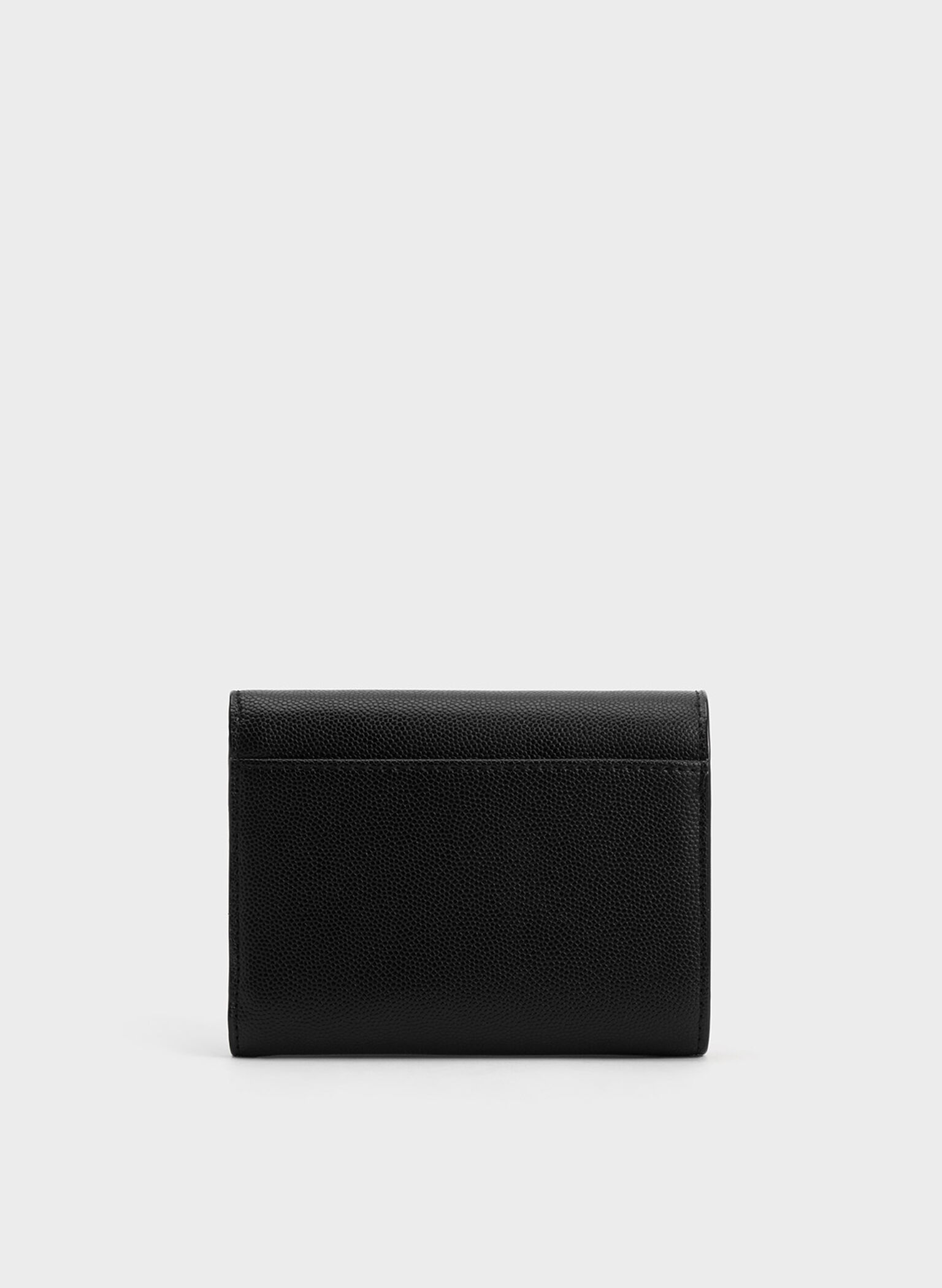 Briony Curved Flap Wallet, Black, hi-res