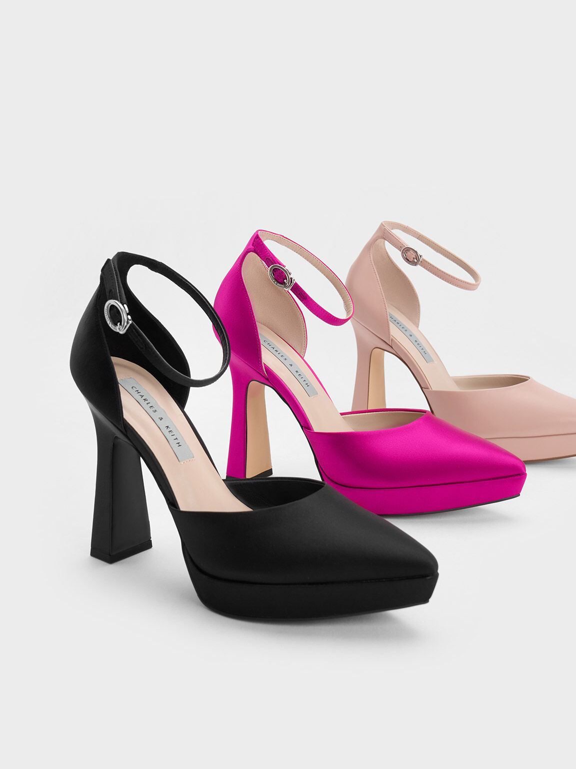 Ankle Strap D Orsay Pumps Nude