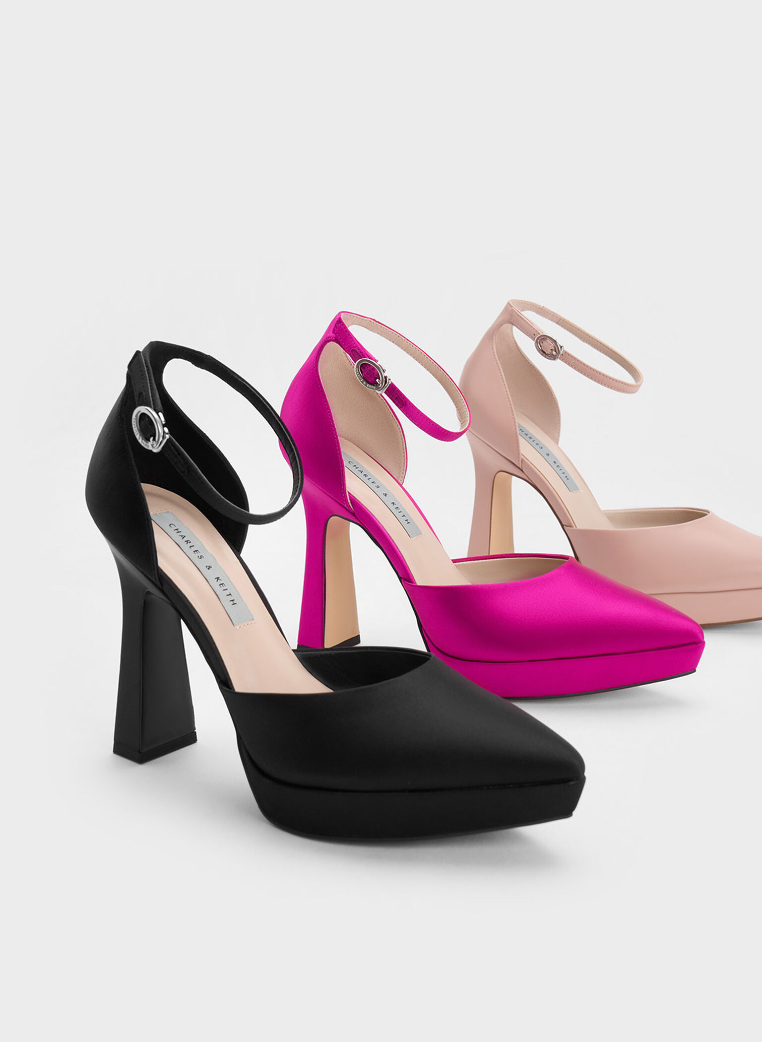 Ankle Strap D'Orsay Pumps, Nude, hi-res
