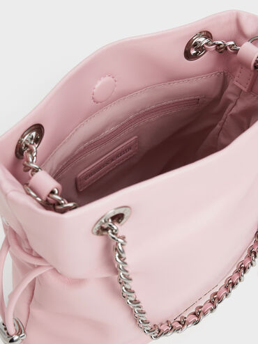 Arya Braided-Strap Double-Handle Crossbody Bag, Cotton Candy Pink, hi-res