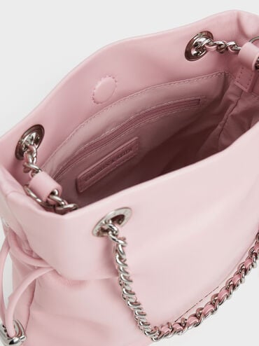 Arya Braided-Strap Double-Handle Crossbody Bag, Cotton Candy Pink, hi-res