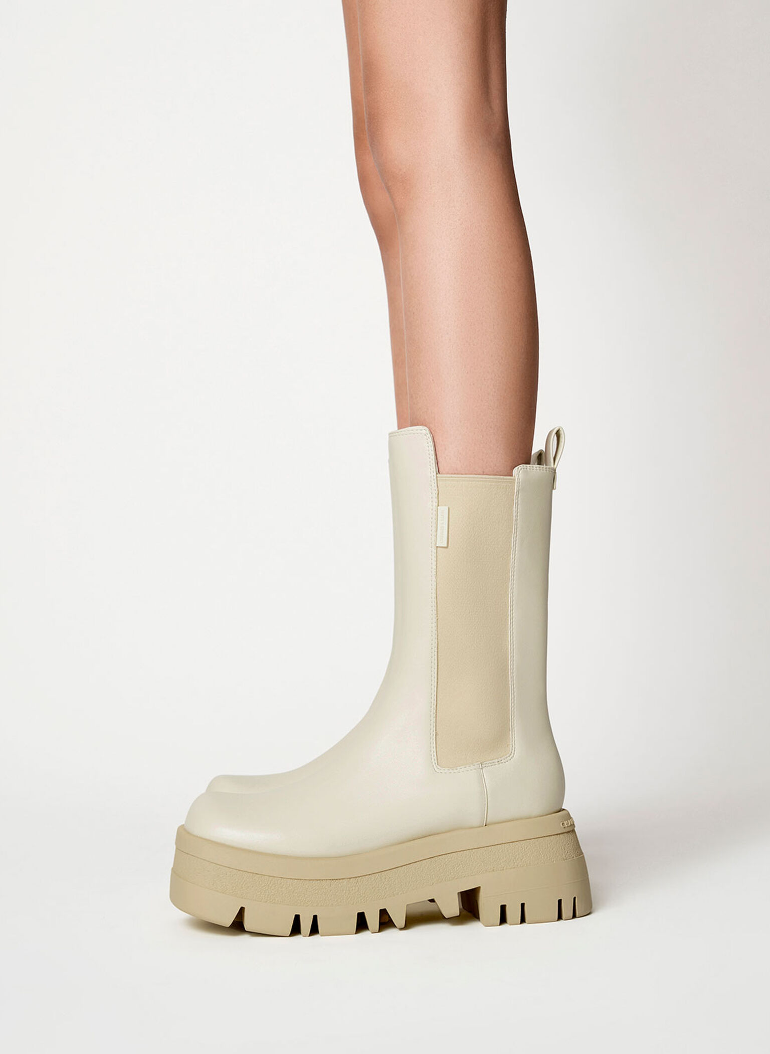 Rainier Platform Chelsea Boots, Chalk, hi-res