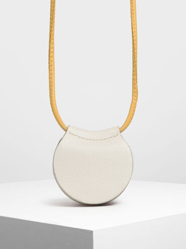 Two-Tone Necklace Bag, White, hi-res