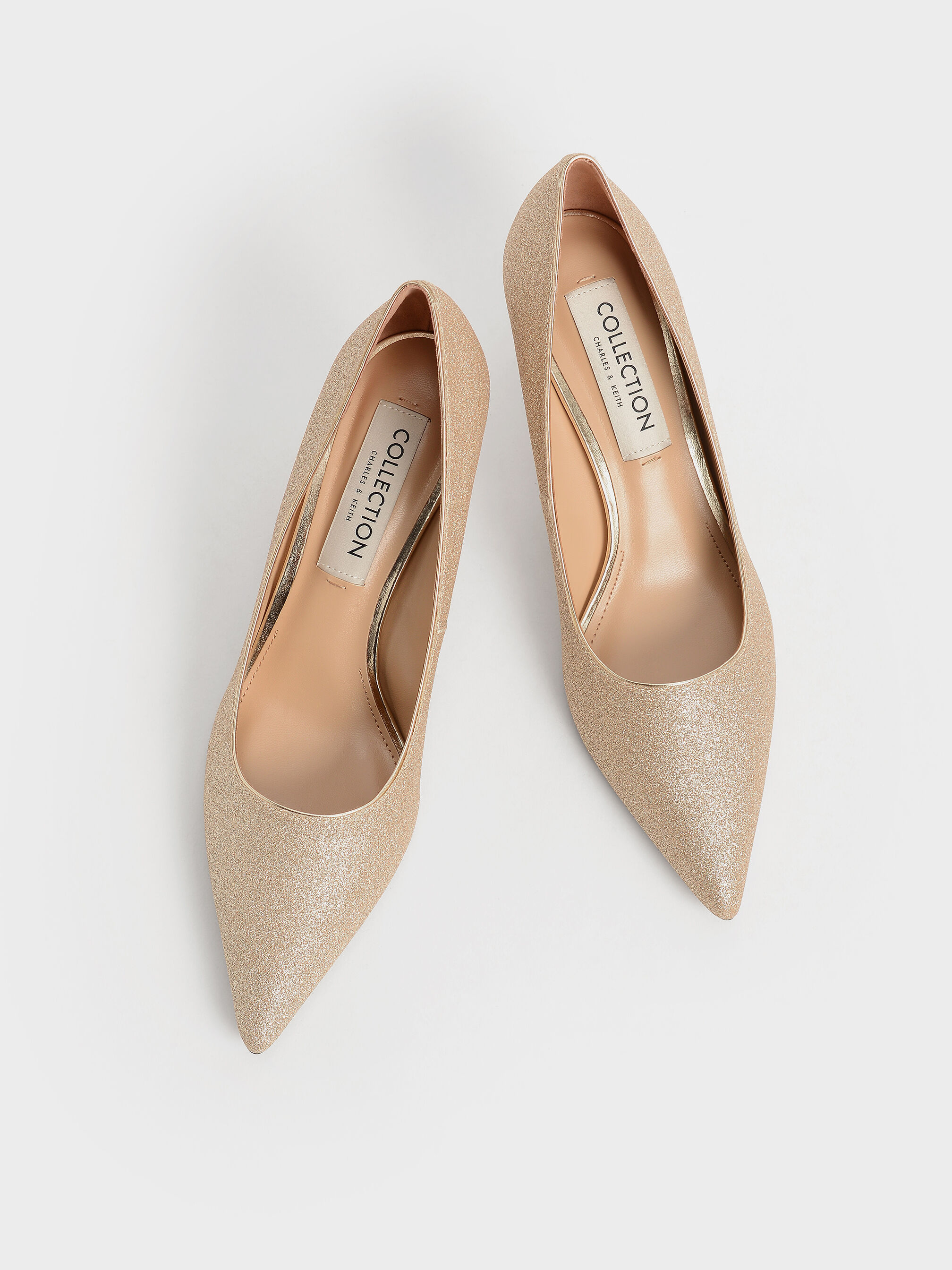 Gold glitter deals pumps shoes