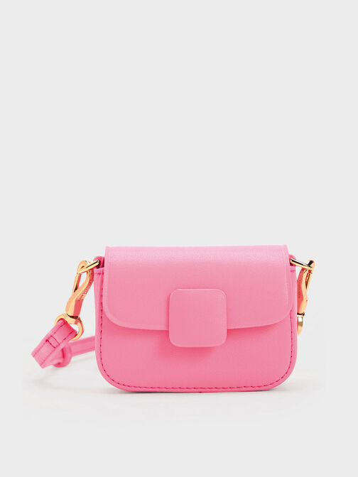 Micro Koa Square Push-Lock Bag, Pink, hi-res