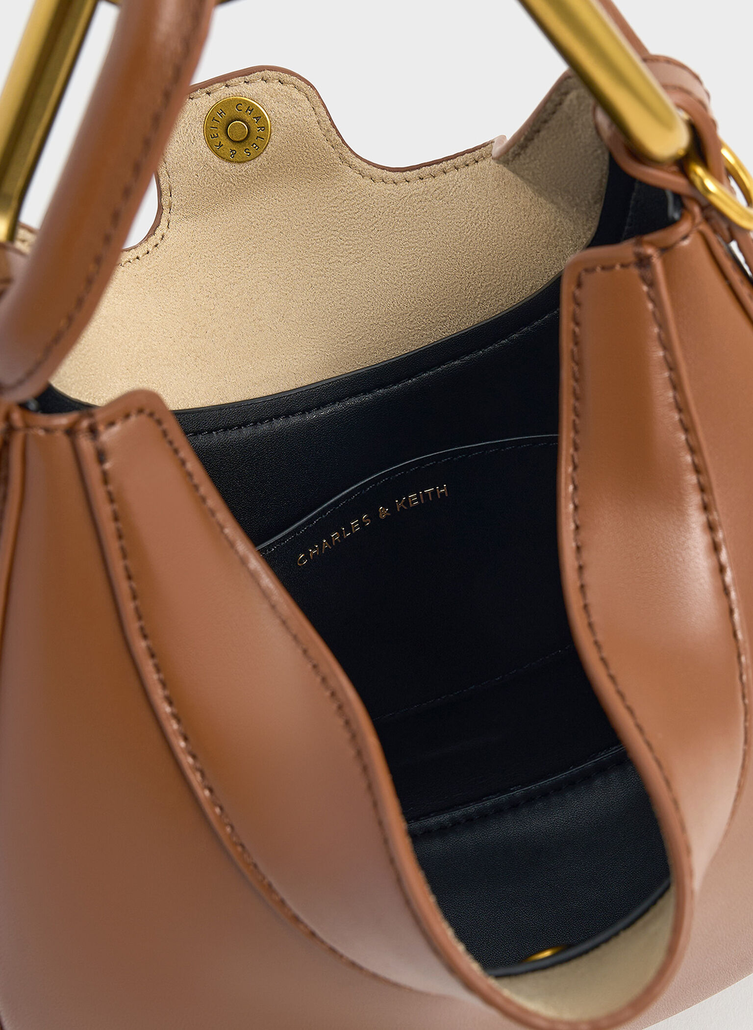 Mini Kora Chain-Link Moon Bag, Chocolate, hi-res