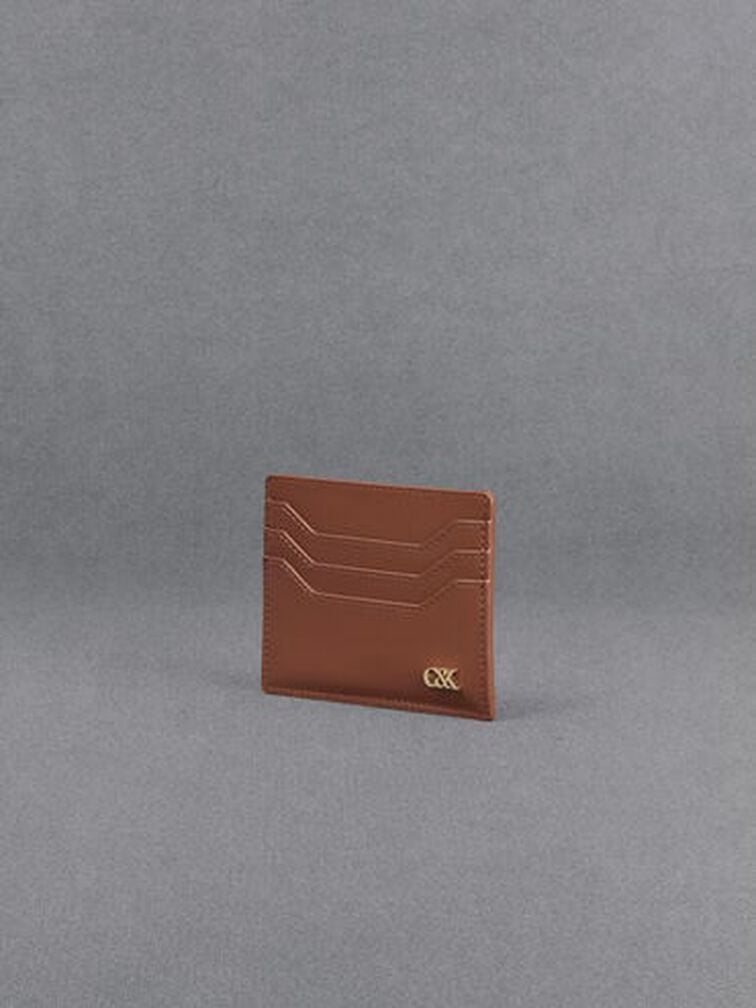 Carli Leather Multi-Slot Card Holder, Cognac, hi-res