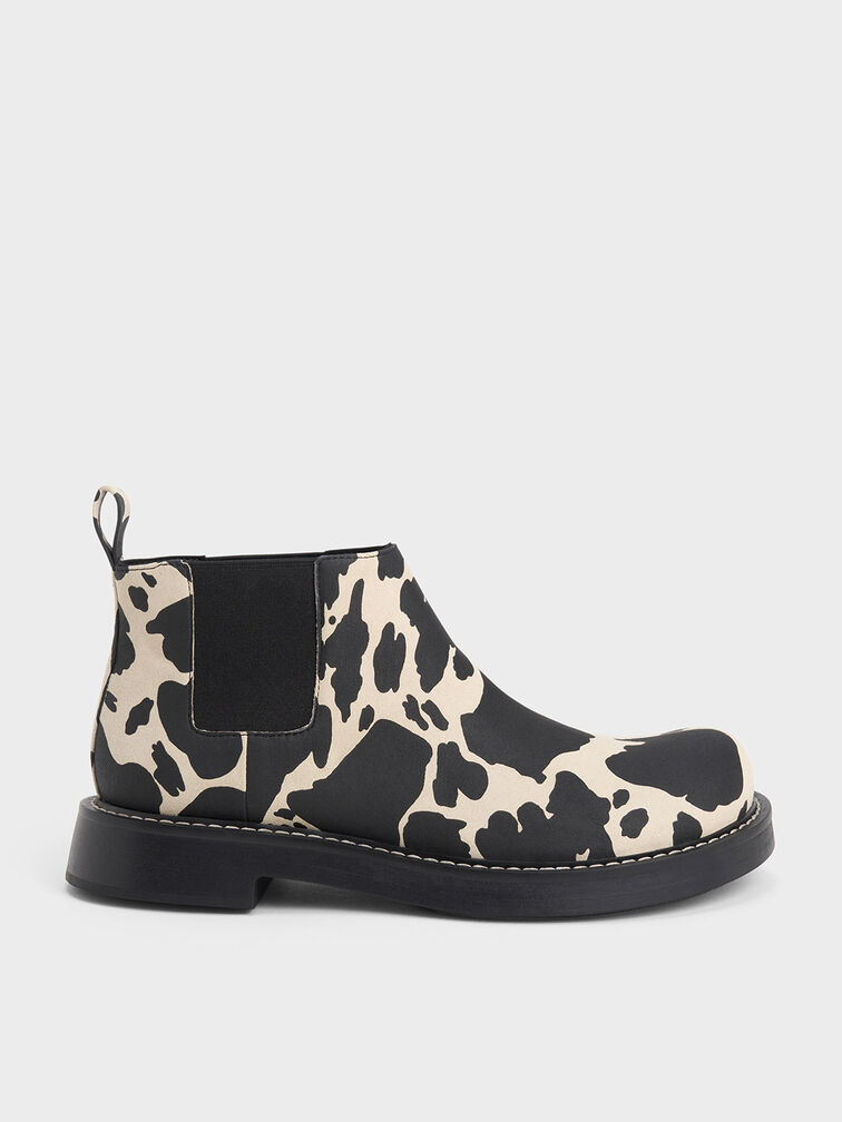 leopard chelsea booties