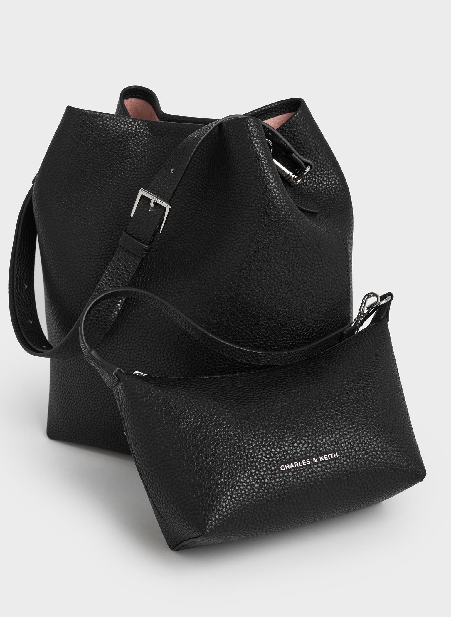 Beryl Bucket Bag, Noir, hi-res