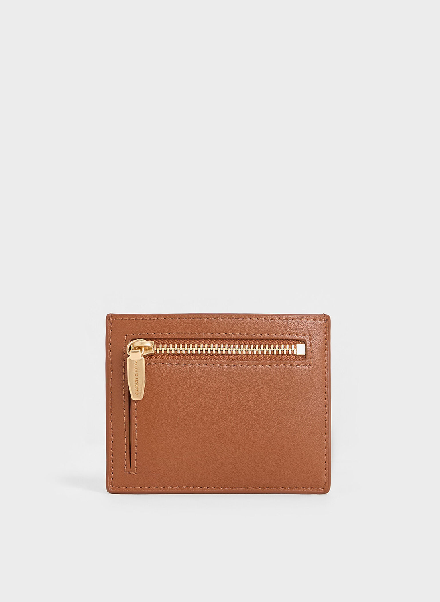 Midori Geometric Card Holder, Tan, hi-res