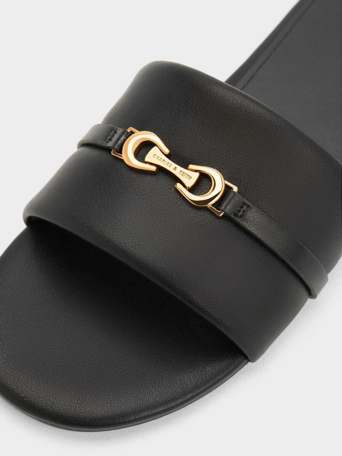 Black sandals with silver accents shop