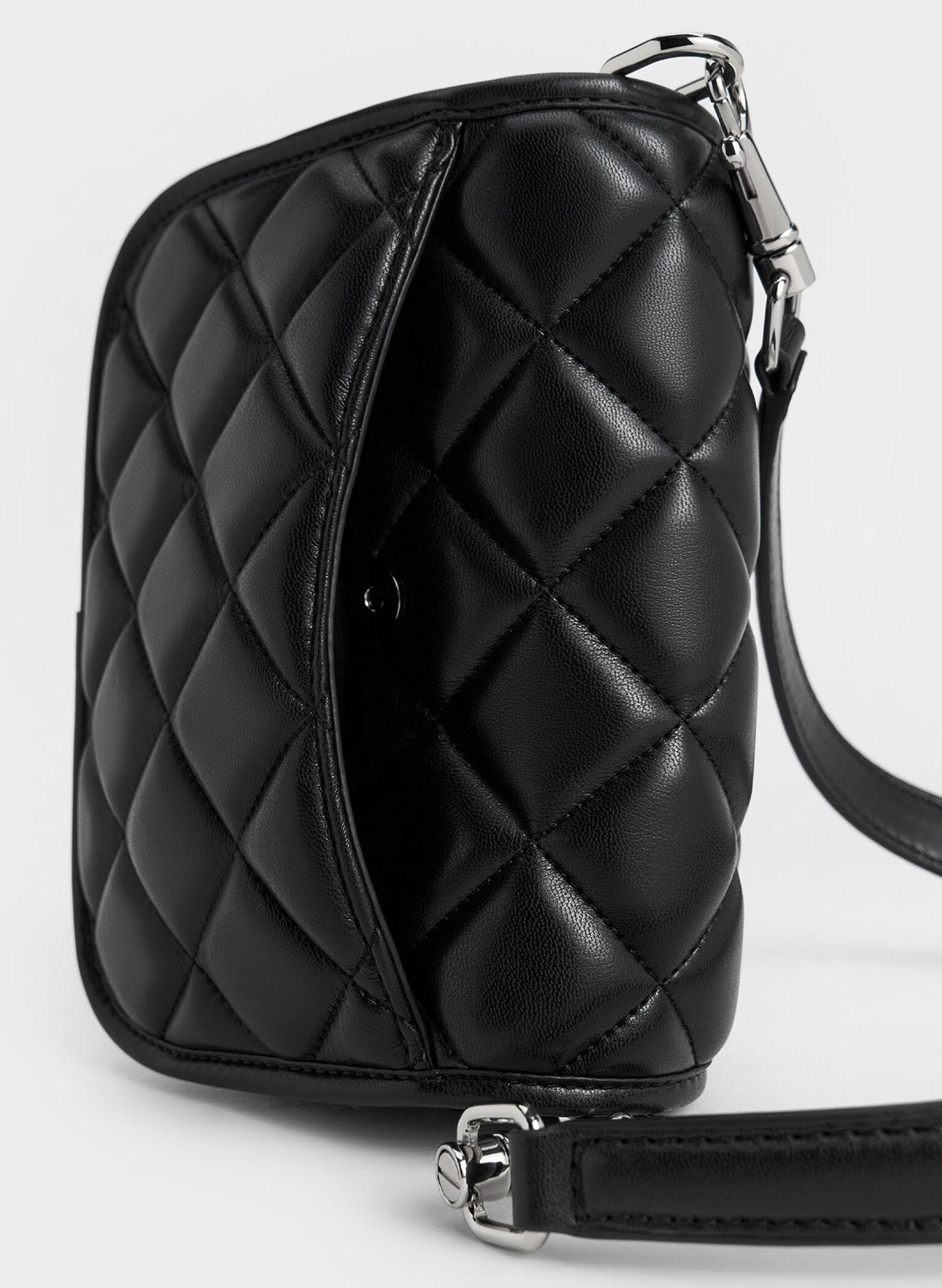 Cressida Quilted Crossbody Bag, Black, hi-res