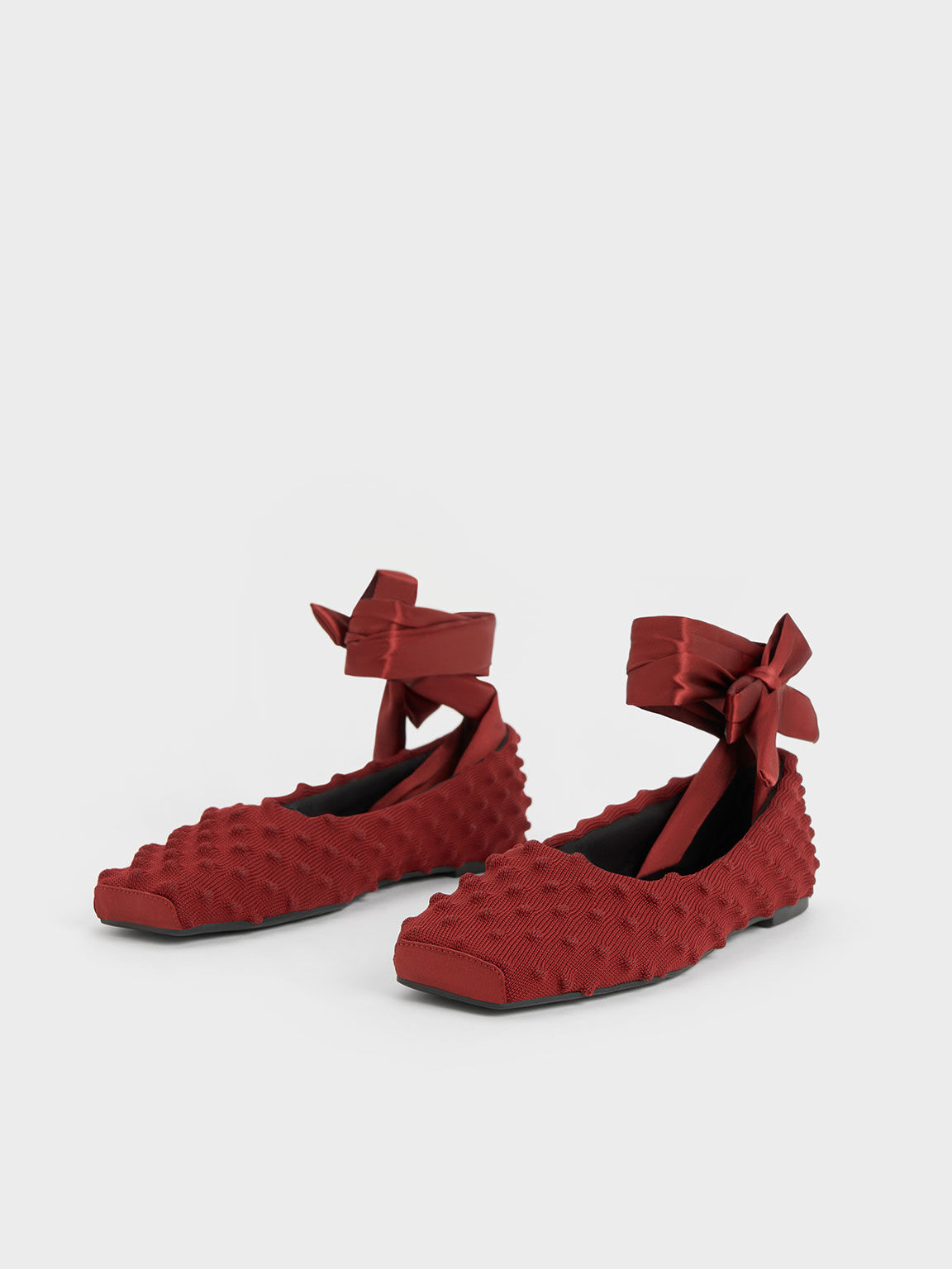 Ballet flats with ribbon ties discount