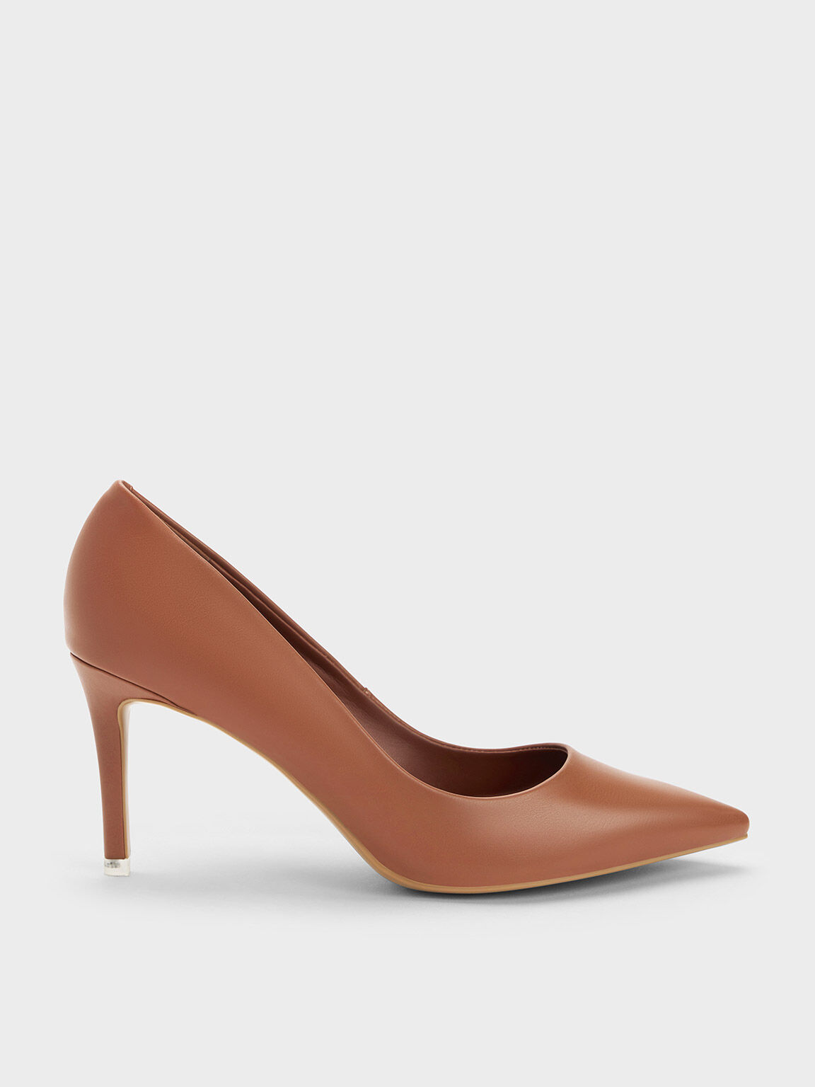 Tan shop pointed pumps