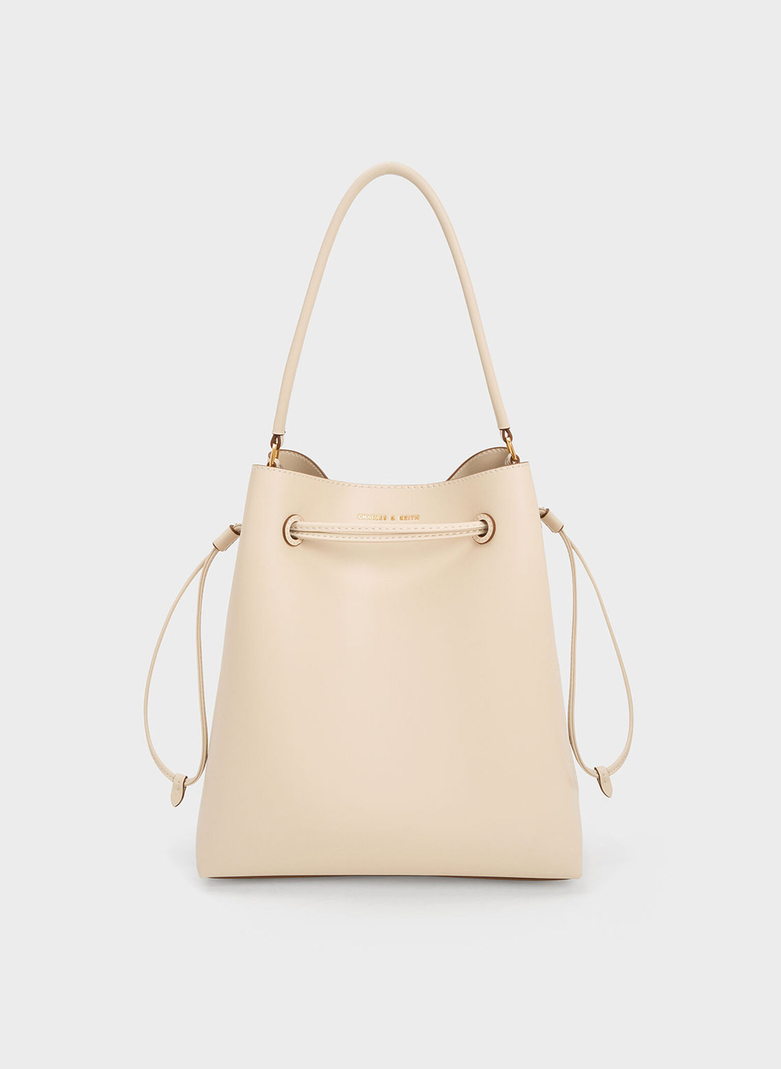 Drawstring Hobo Bag, Beige, hi-res