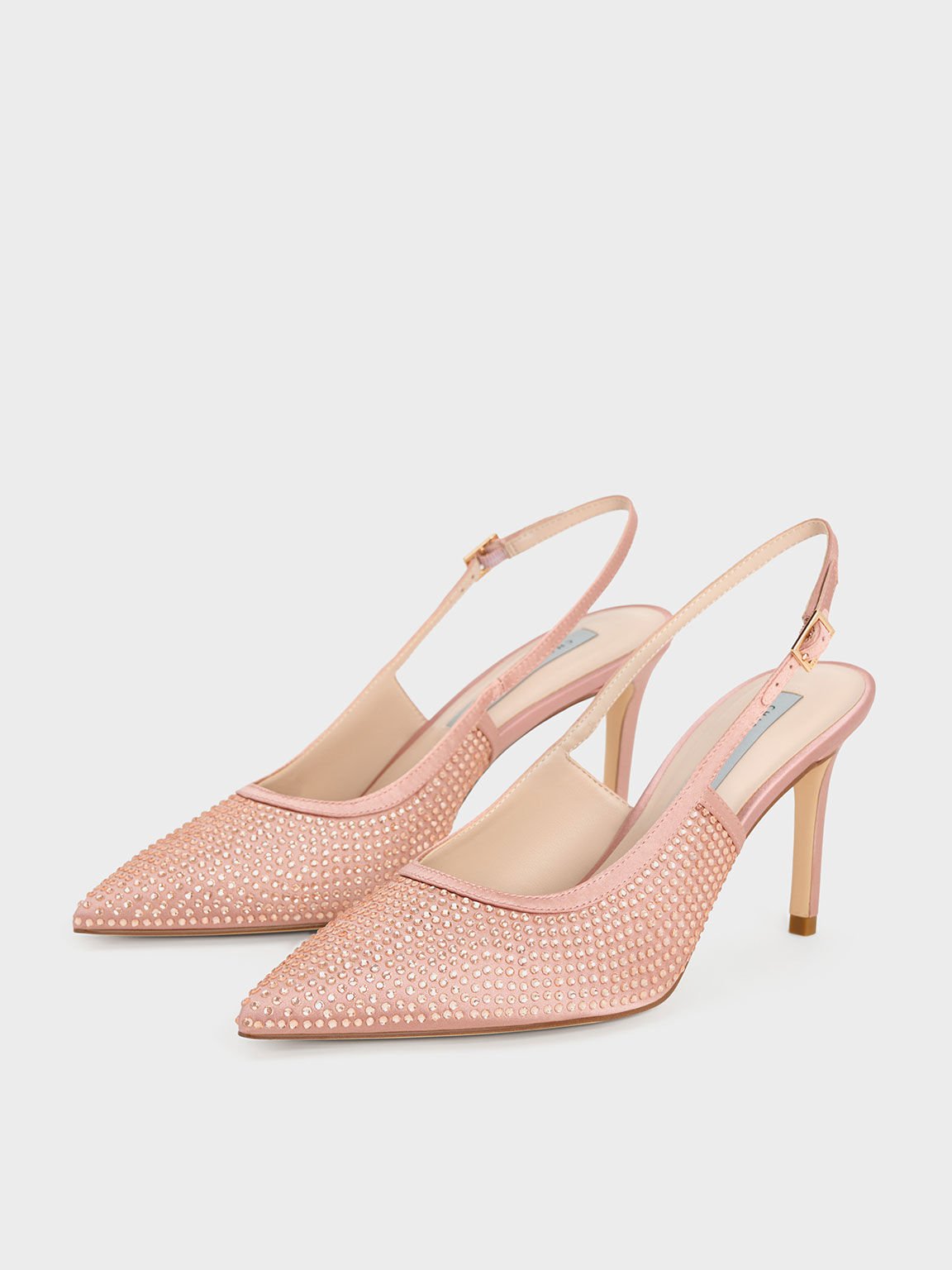 Nude outlet satin pumps