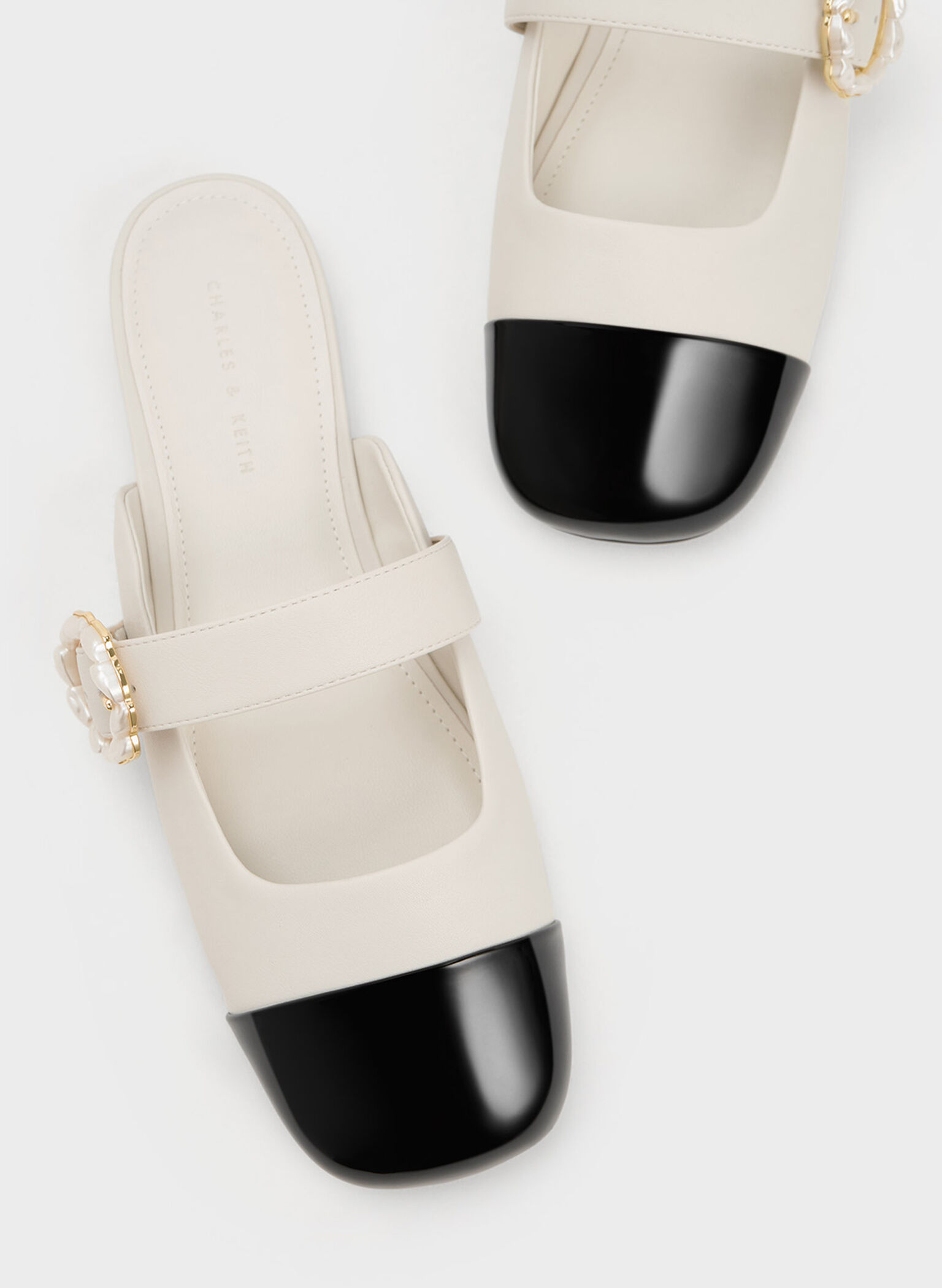 Patent Pearl Buckle Mary Jane Mules, Multi, hi-res