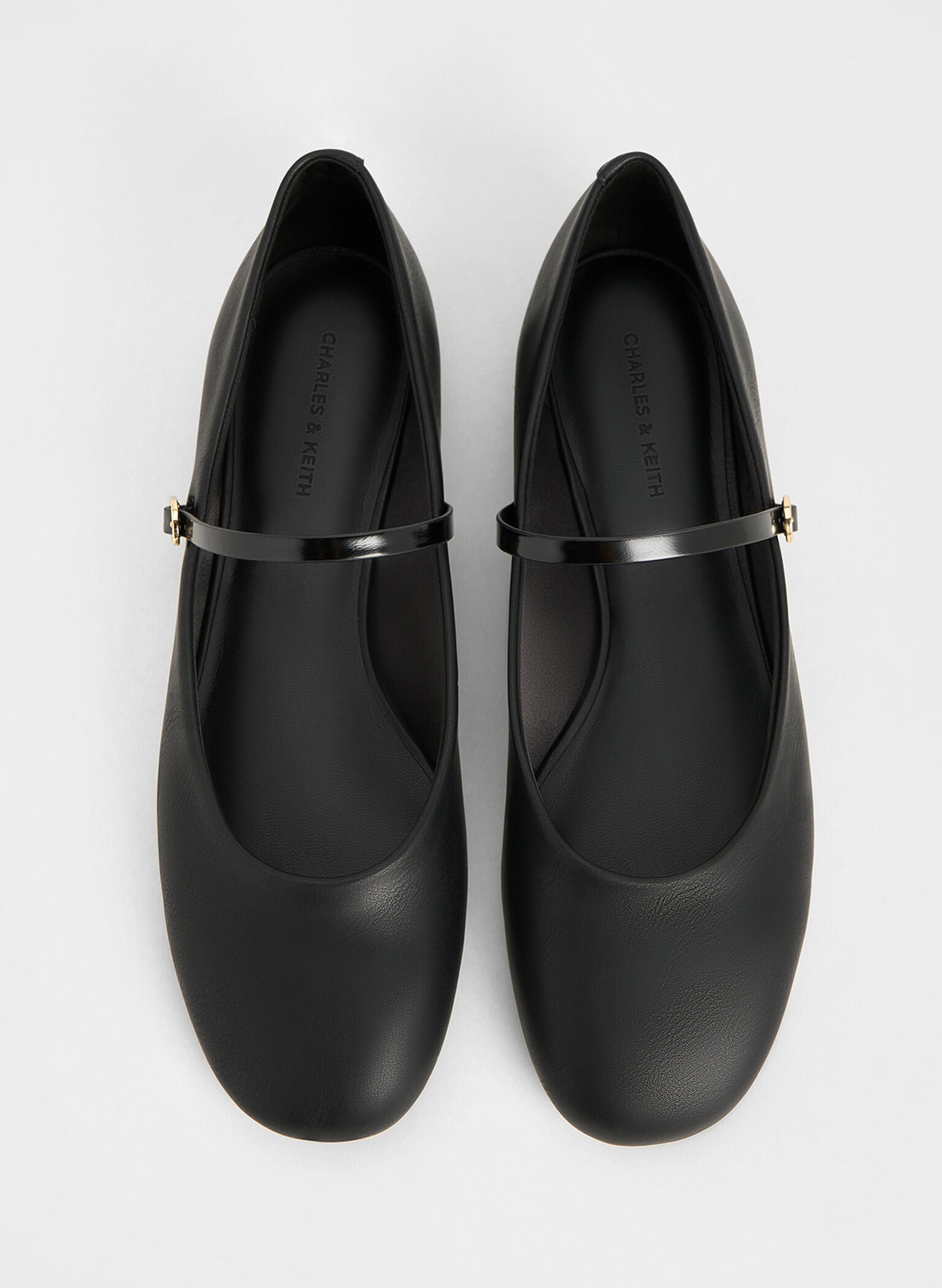 Gertrude Round-Toe Mary Janes, Black, hi-res