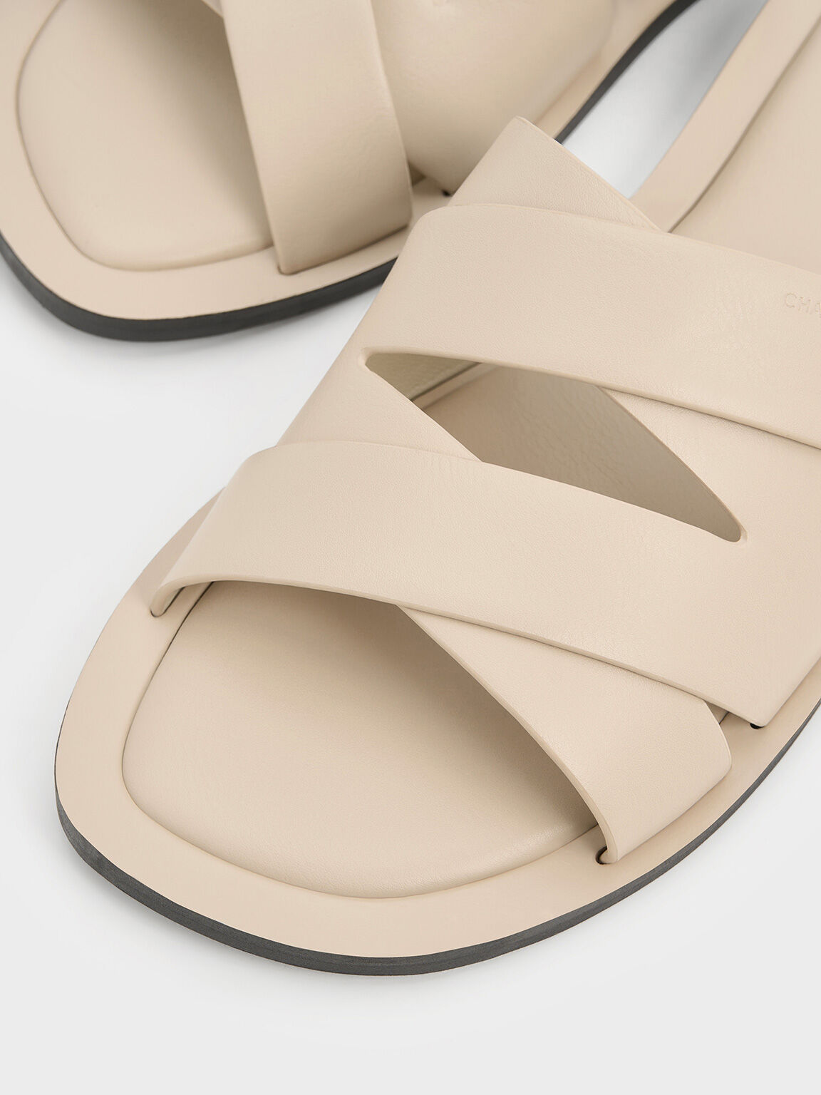 Beige footwear top