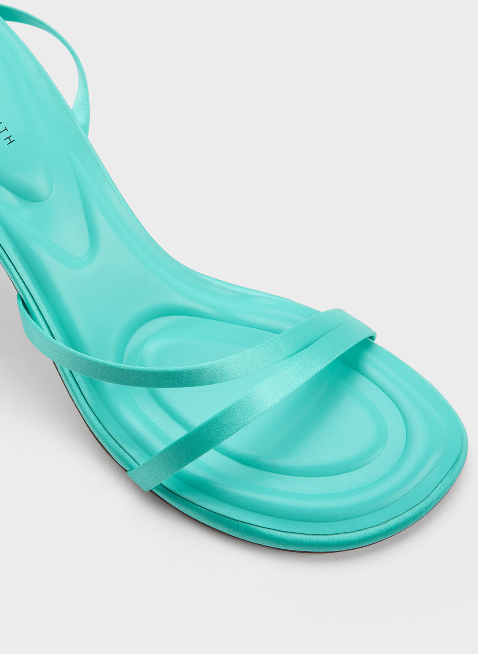 Celestine Sculptural Heel Strappy Sandals, Blue, hi-res