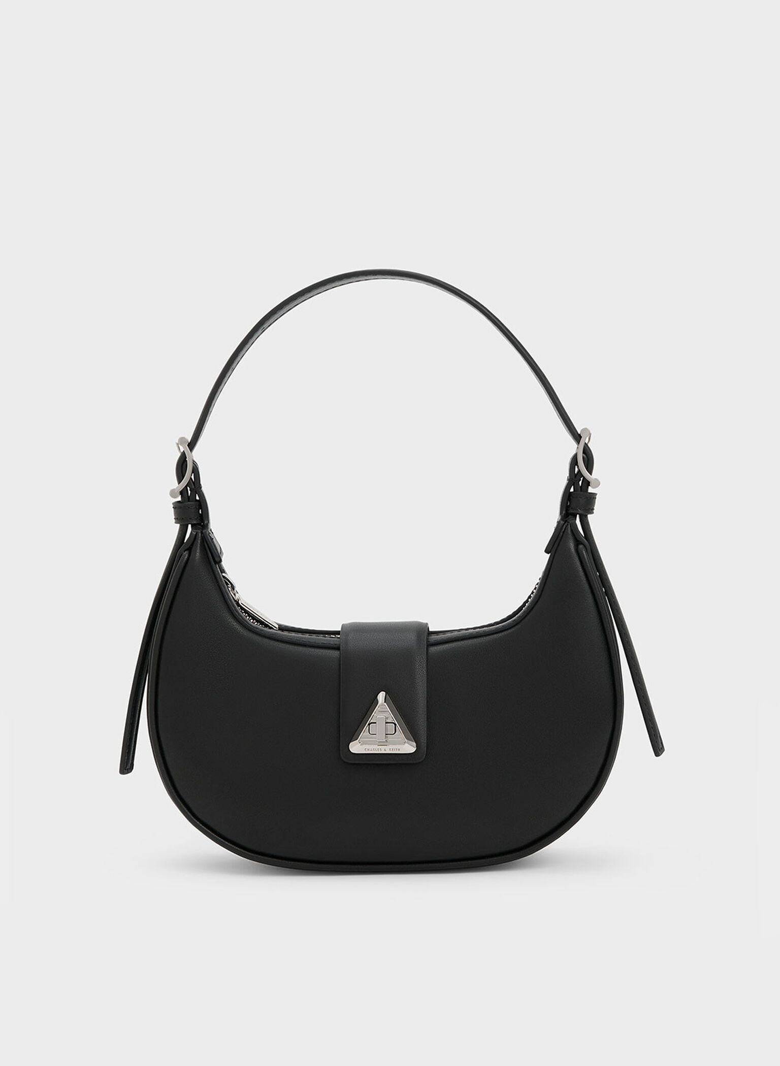 Trice Metallic Accent Belted Shoulder Bag, Noir, hi-res