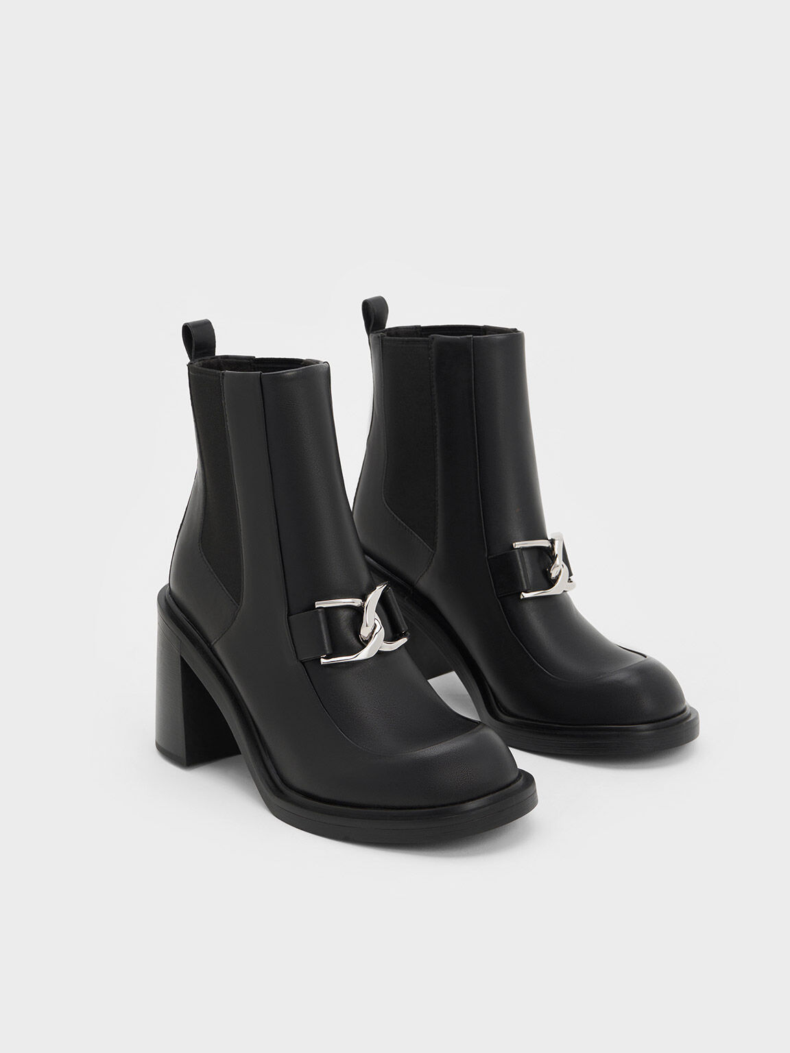 Block heel online chelsea boots black