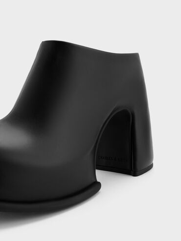 Pixie Platform Mules, Black, hi-res