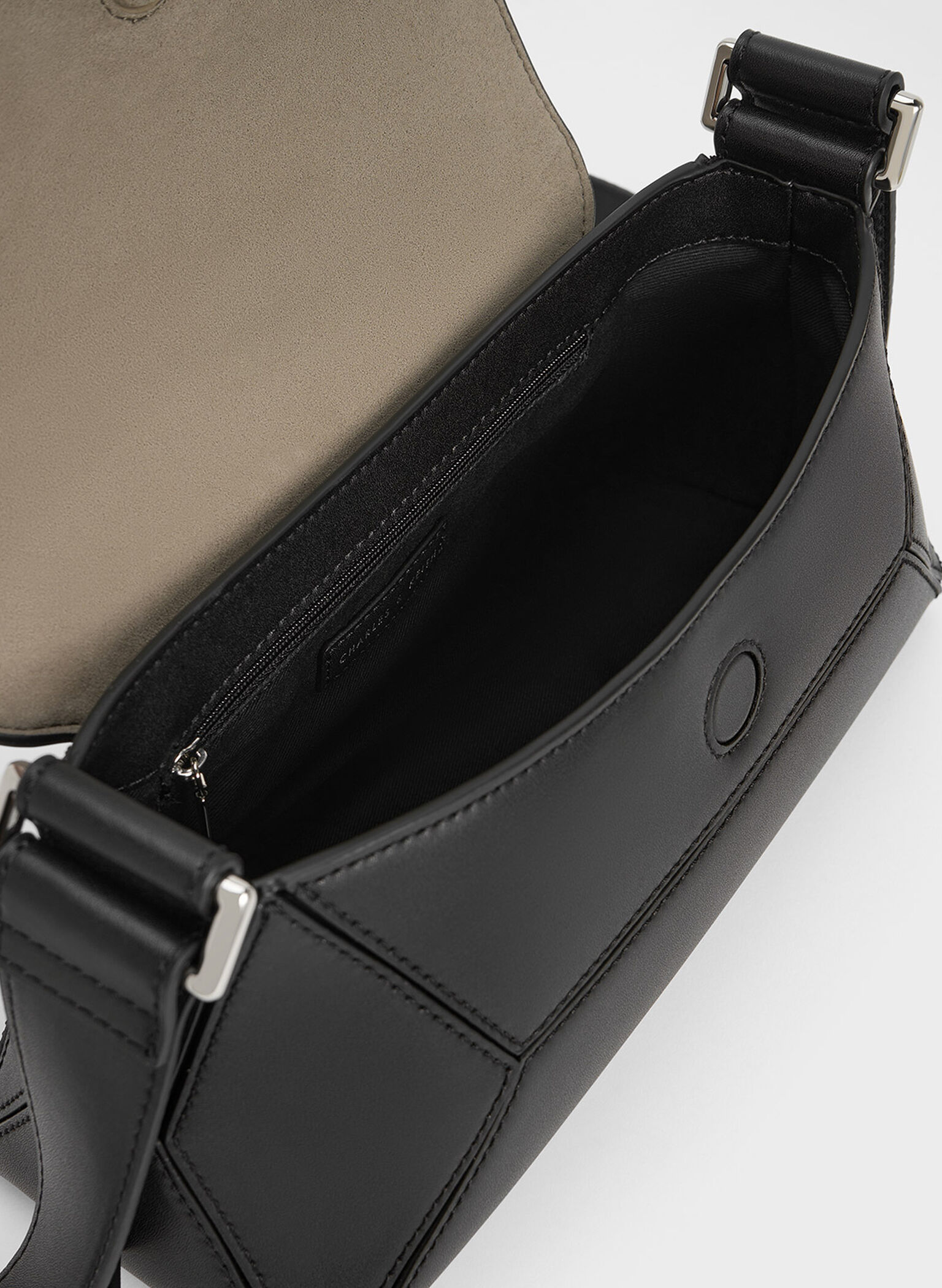 Nasrin Geometric Shoulder Bag, Noir, hi-res